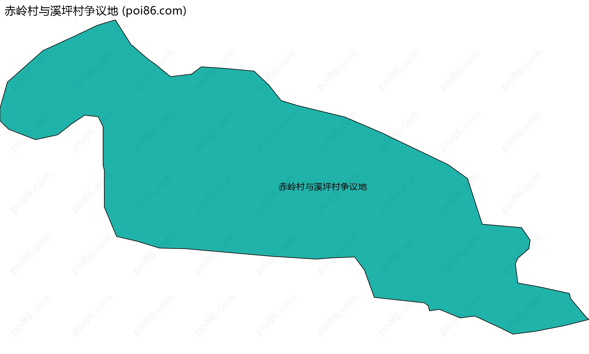 赤岭村与溪坪村争议地边界地图