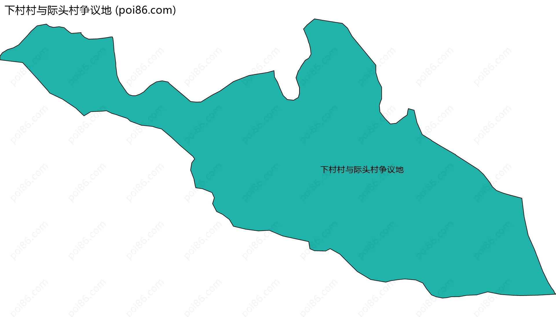下村村与际头村争议地边界地图