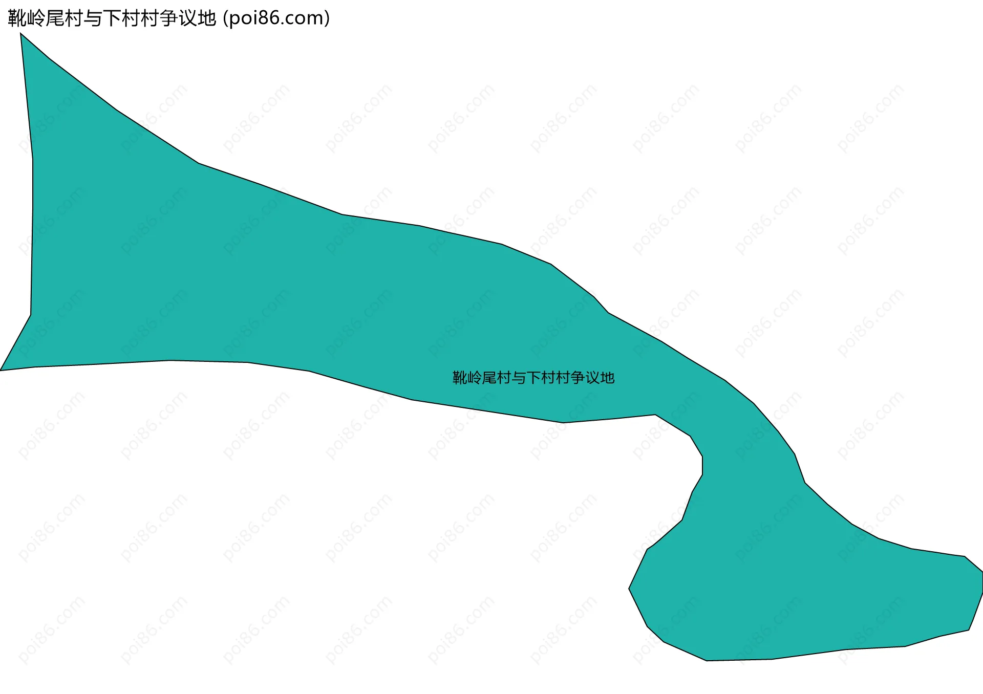 靴岭尾村与下村村争议地边界地图