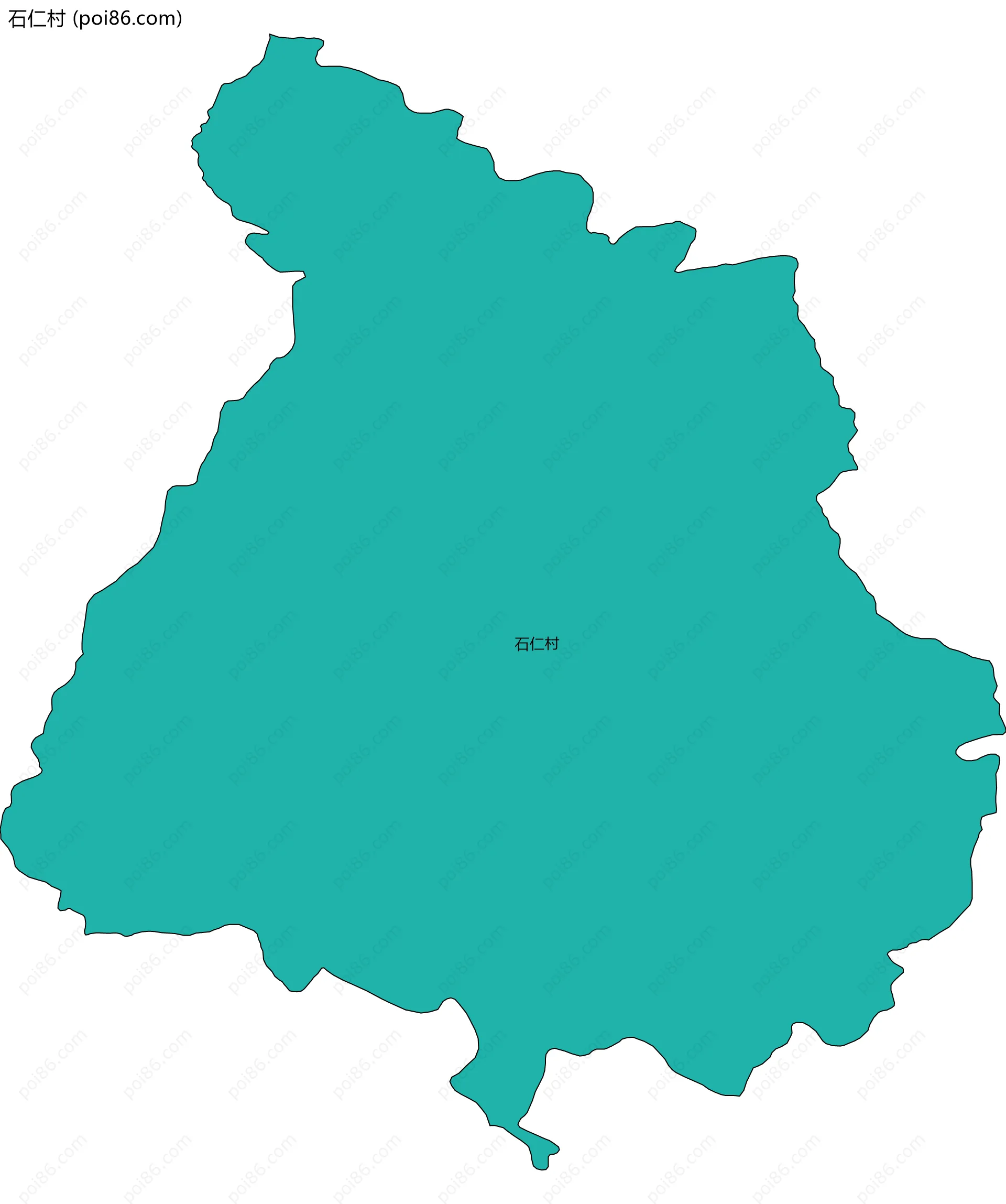 石仁村边界地图