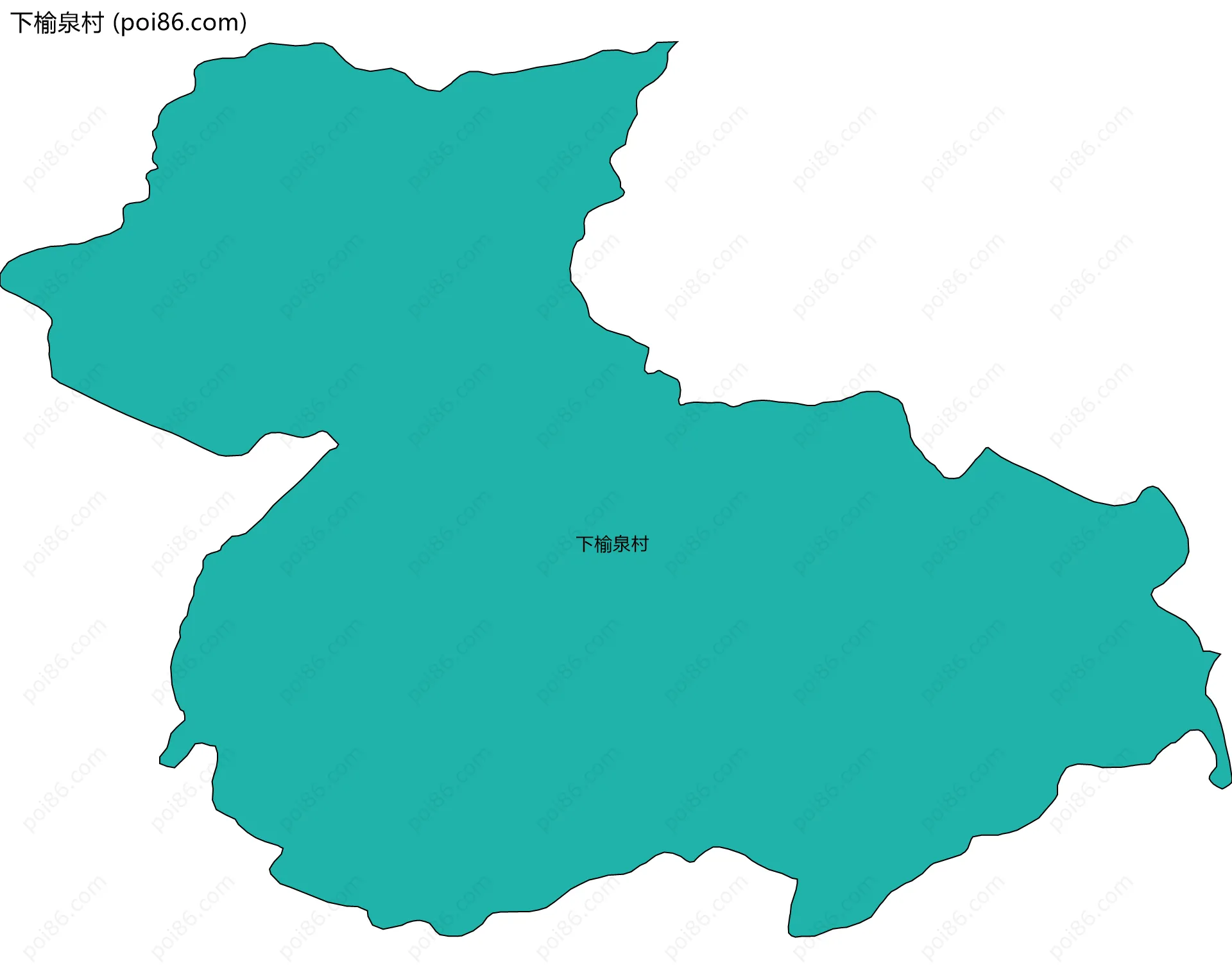 下榆泉村边界地图