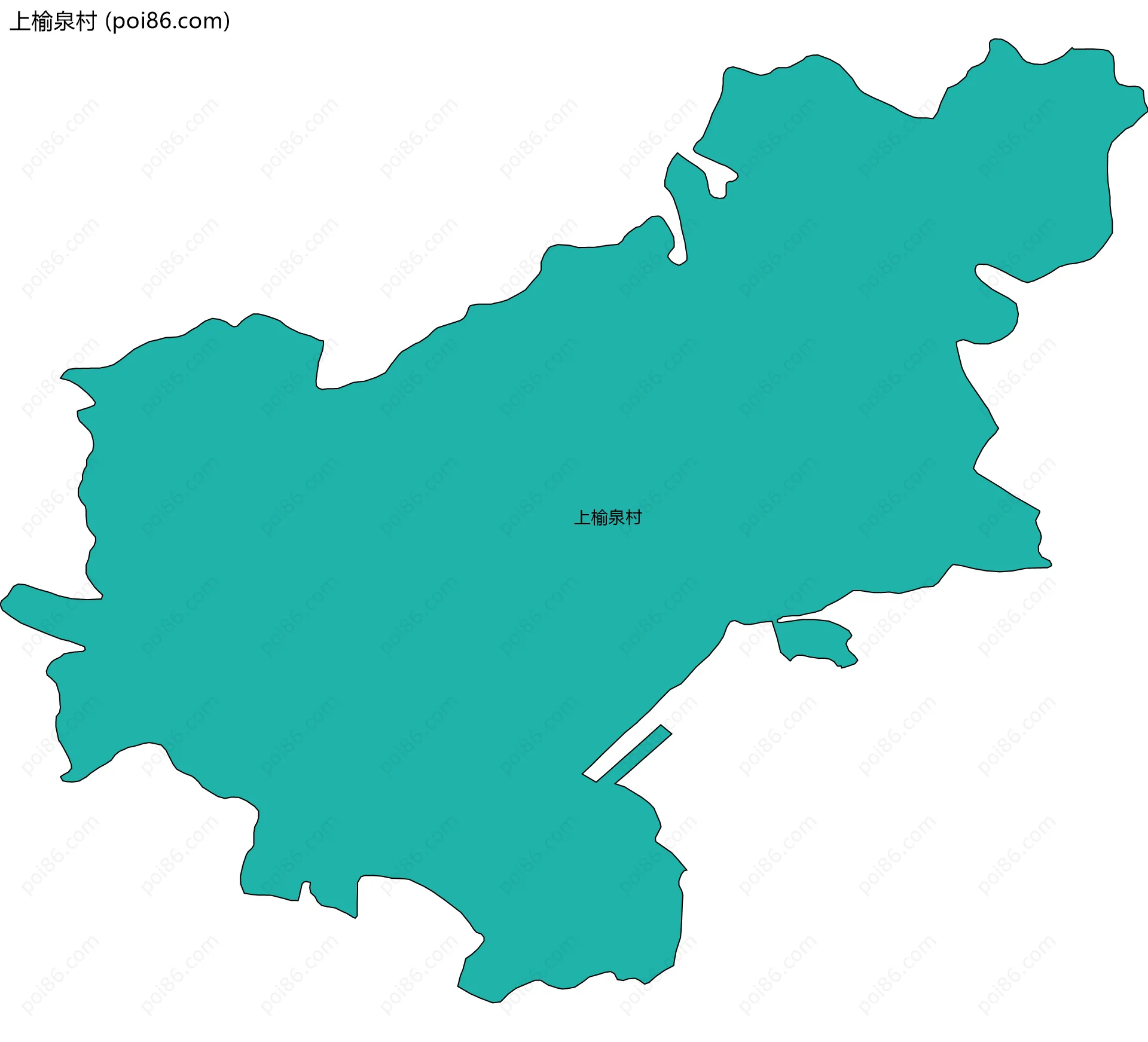 上榆泉村边界地图