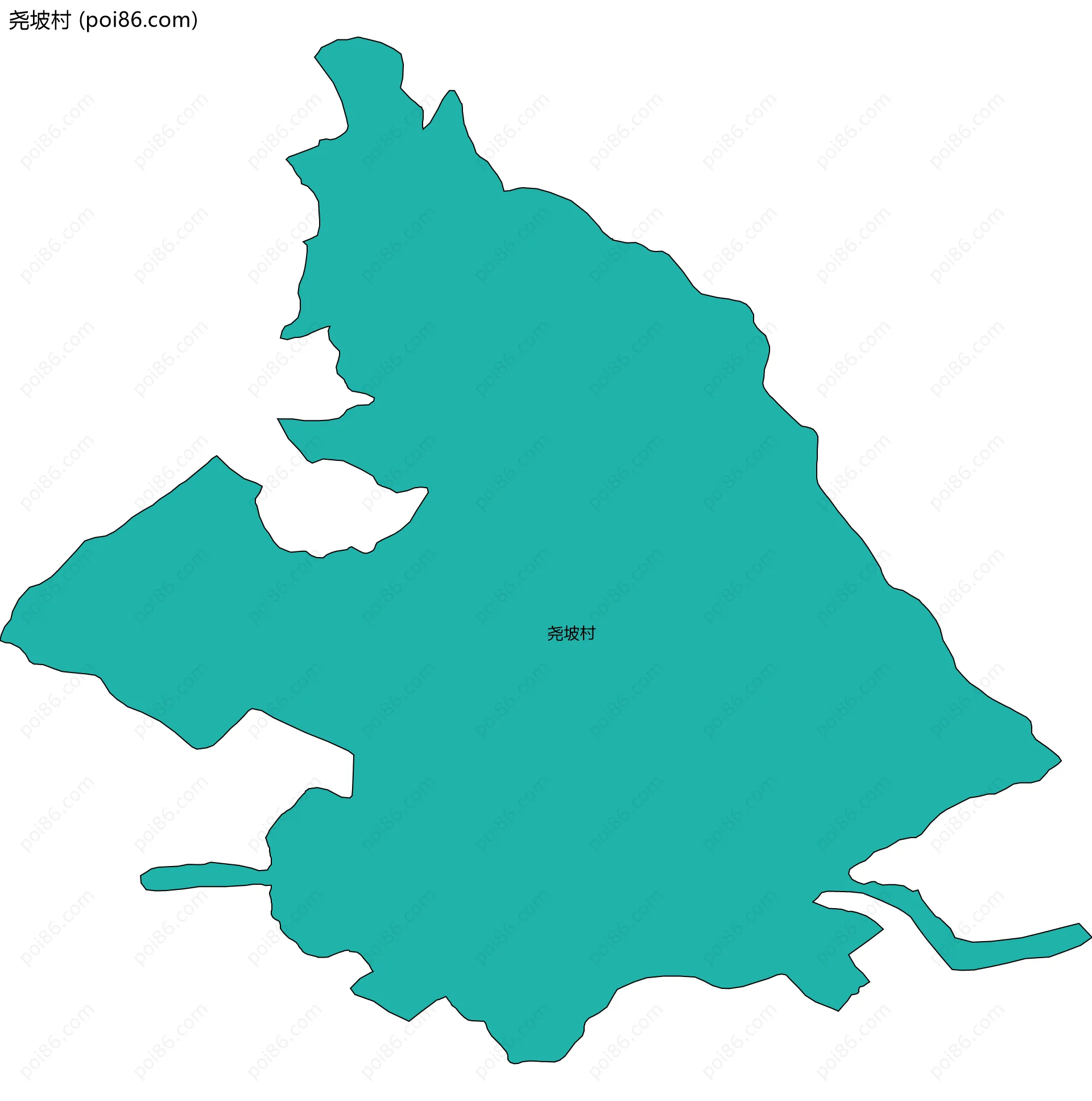 尧坡村边界地图