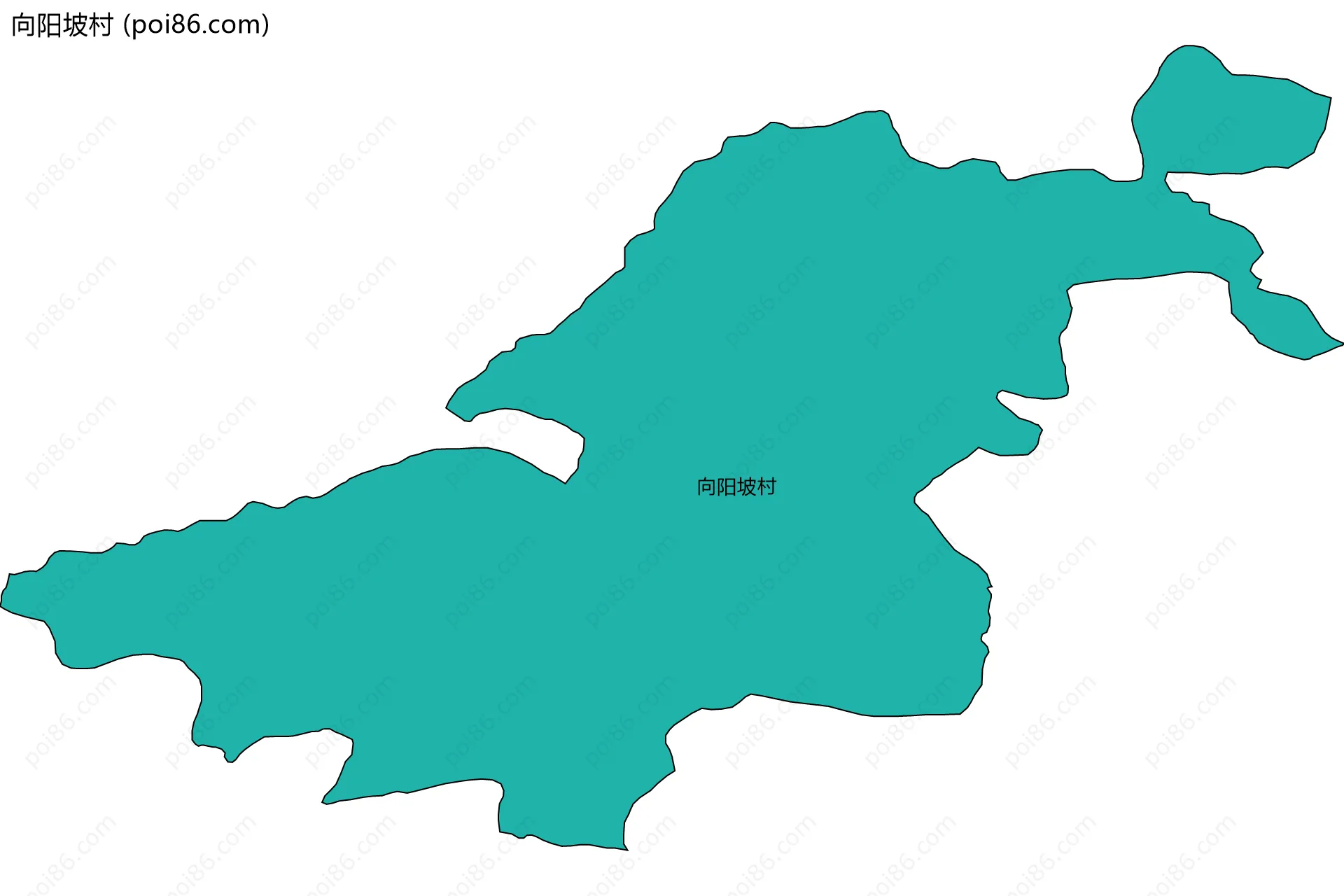 向阳坡村边界地图