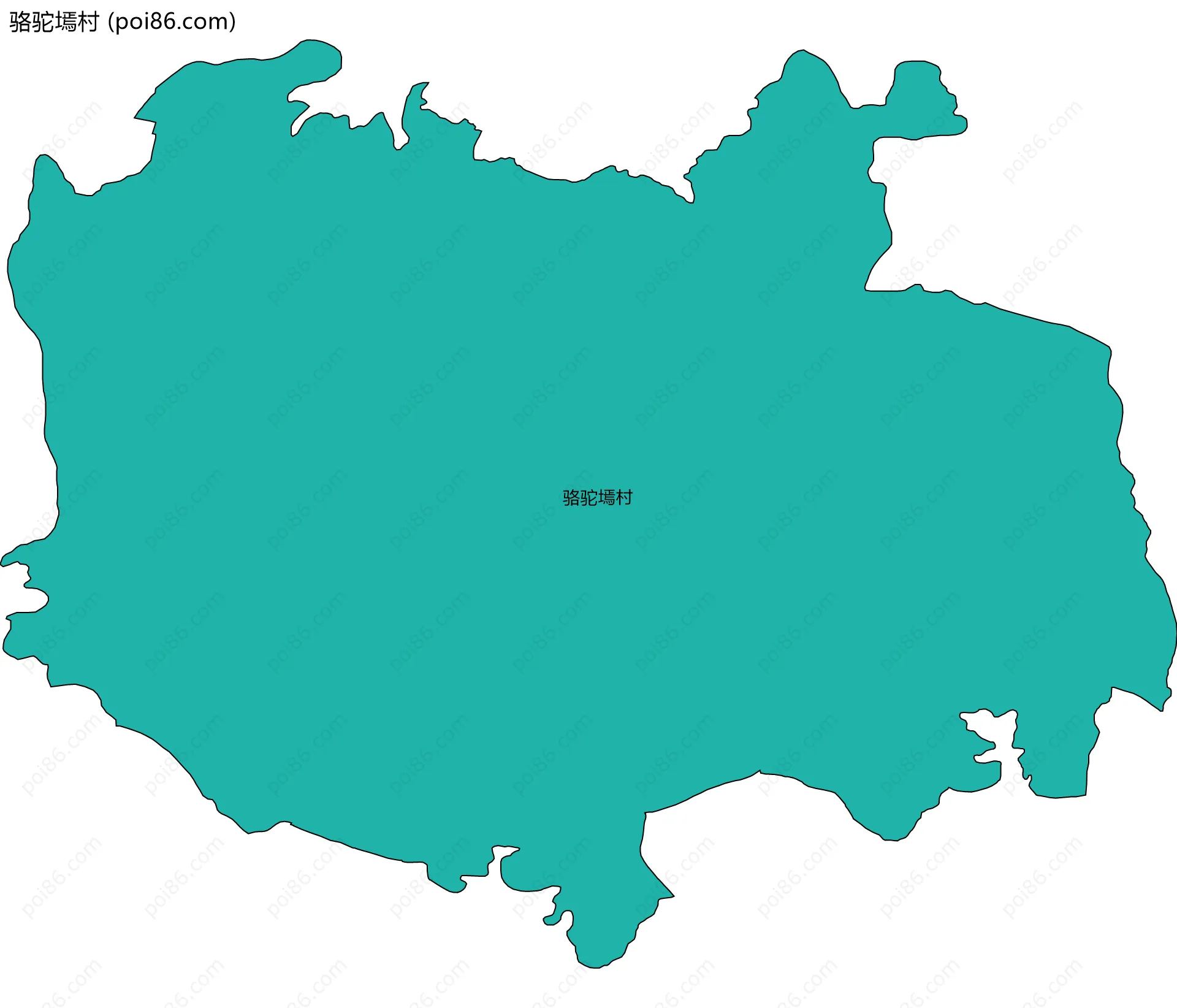 骆驼墕村边界地图