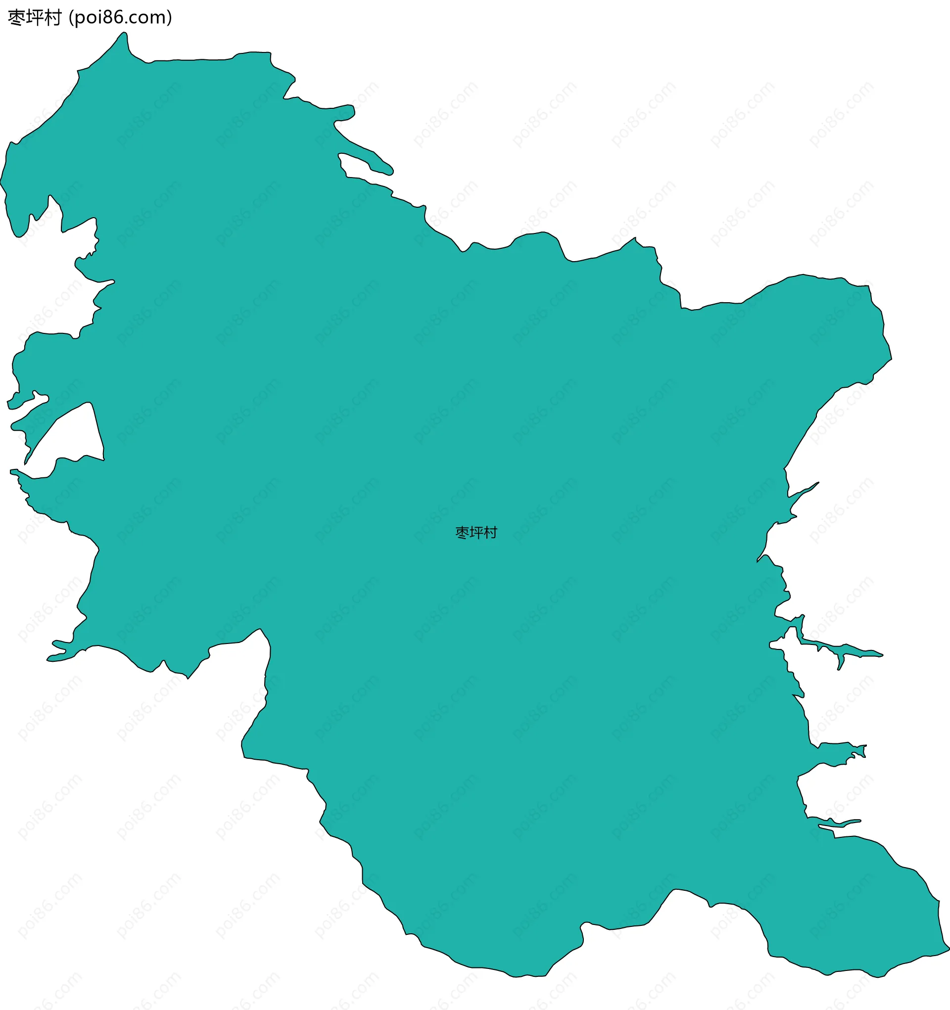 枣坪村边界地图