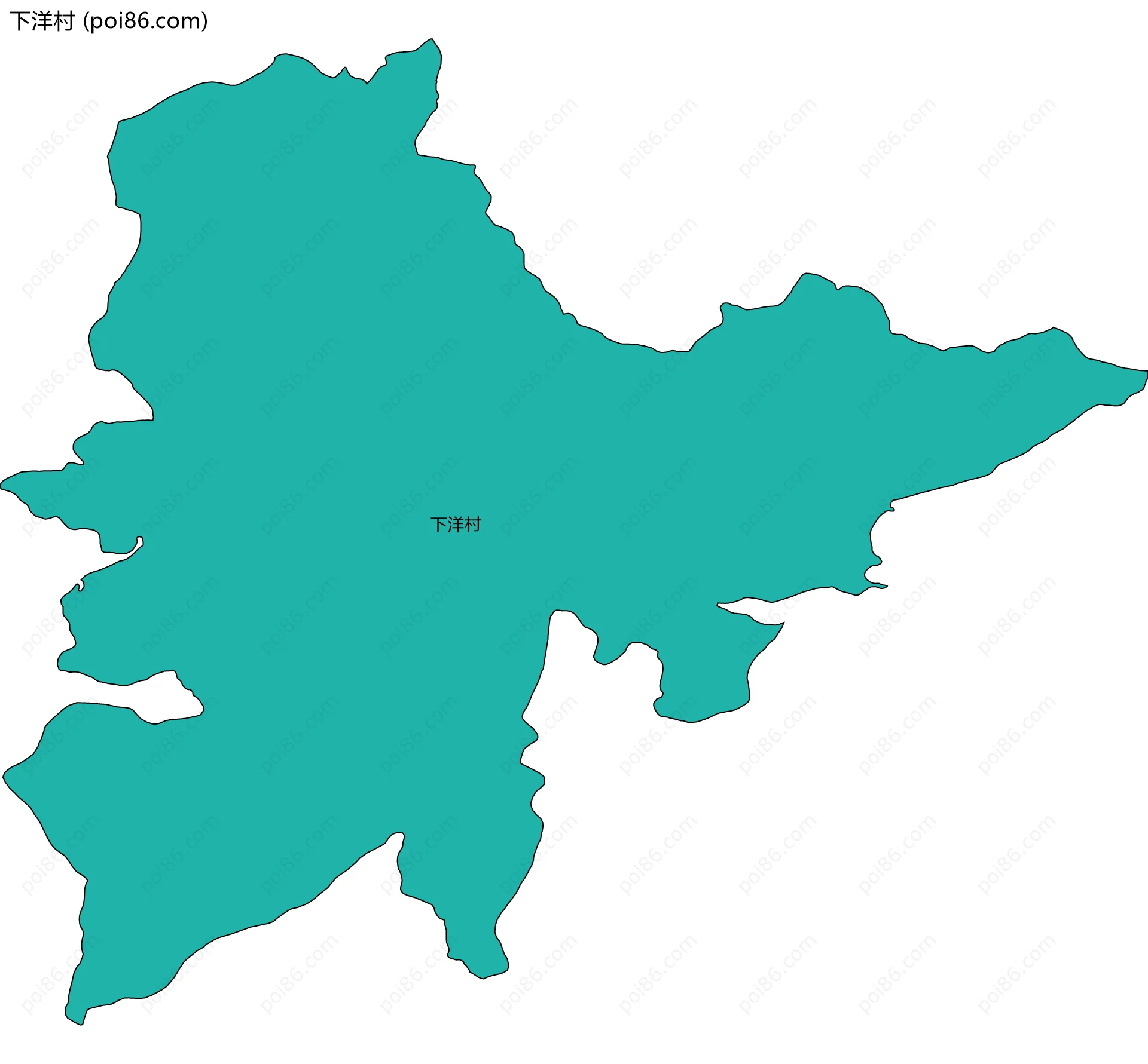下洋村边界地图