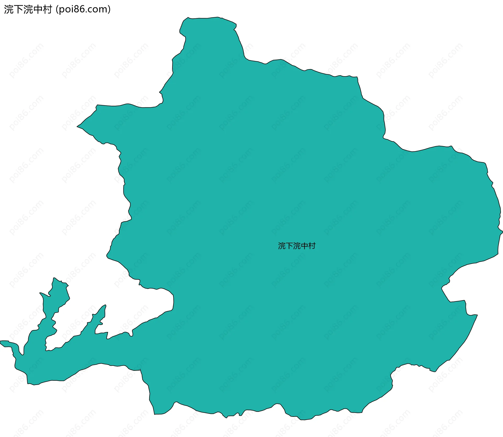 浣下浣中村边界地图