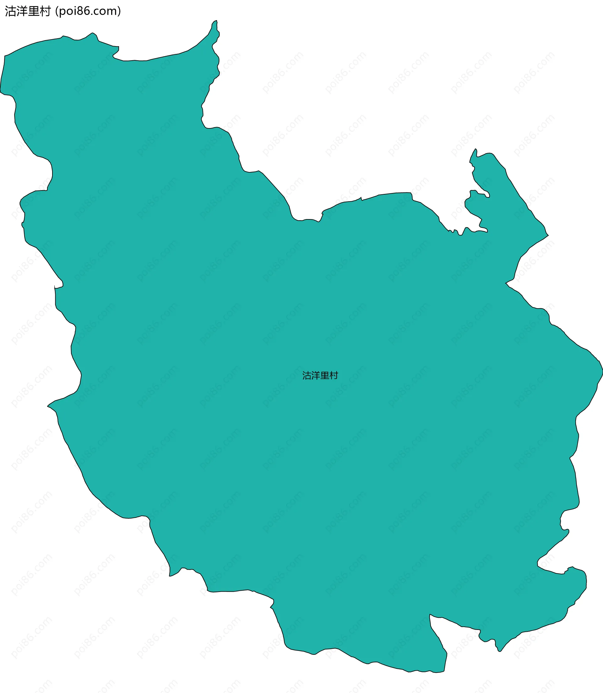 沽洋里村边界地图