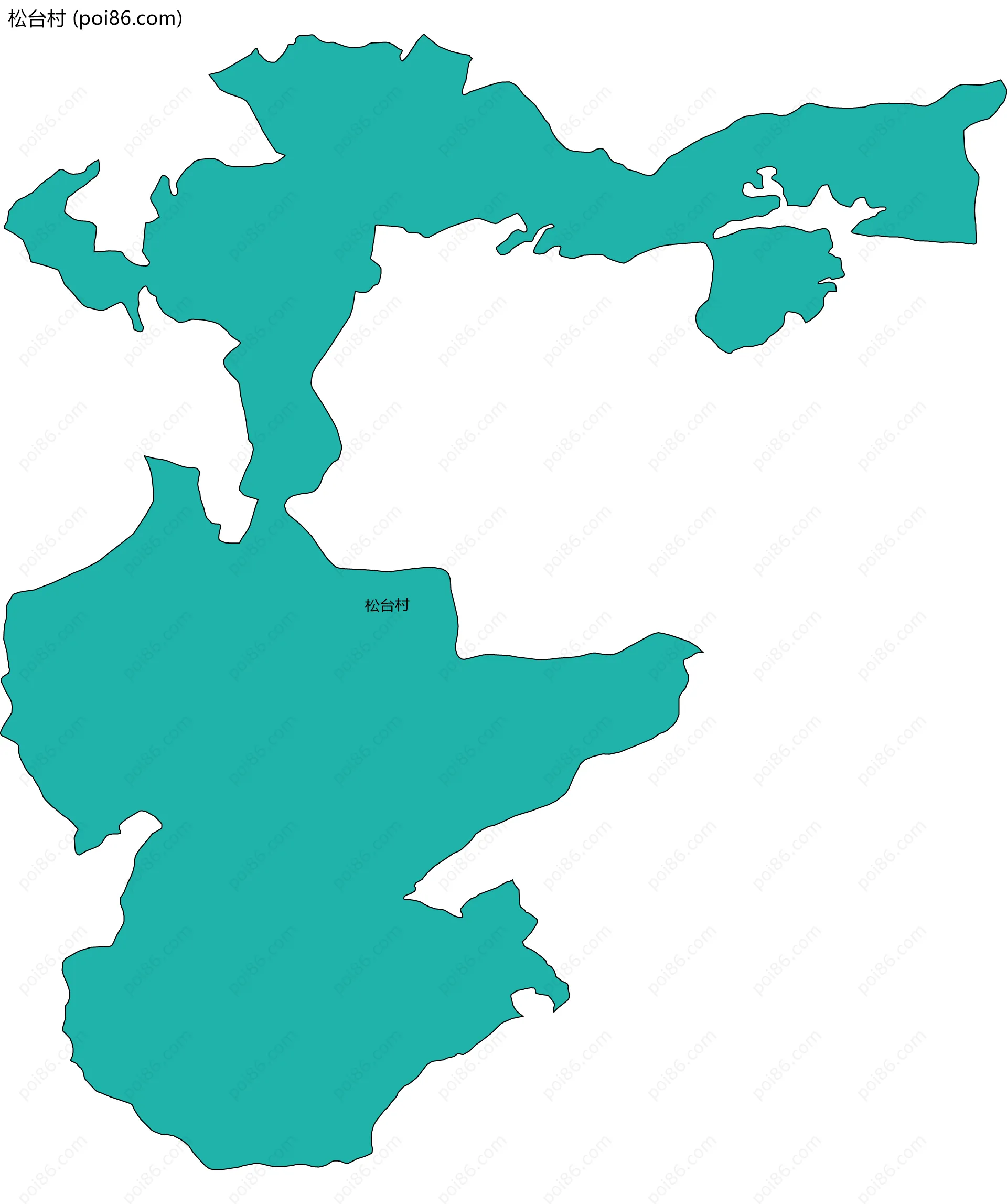 松台村边界地图