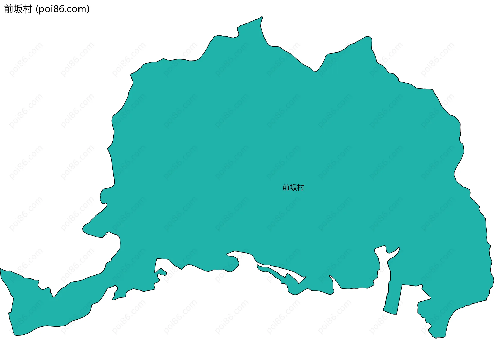 前坂村边界地图
