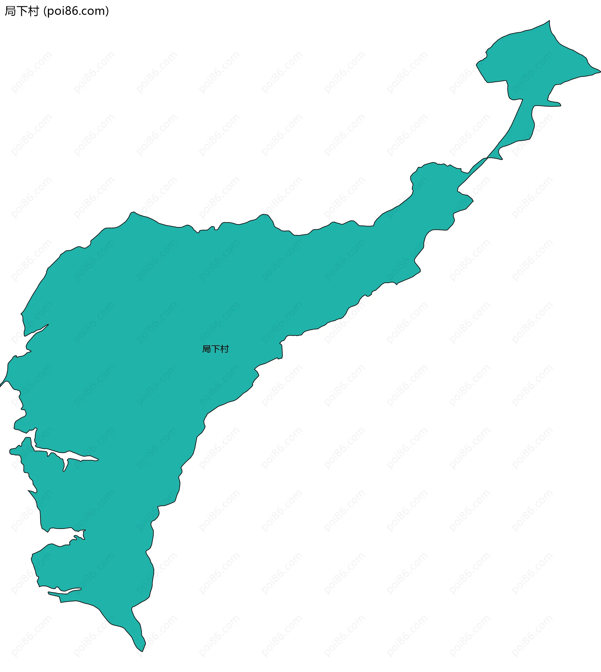 局下村边界地图