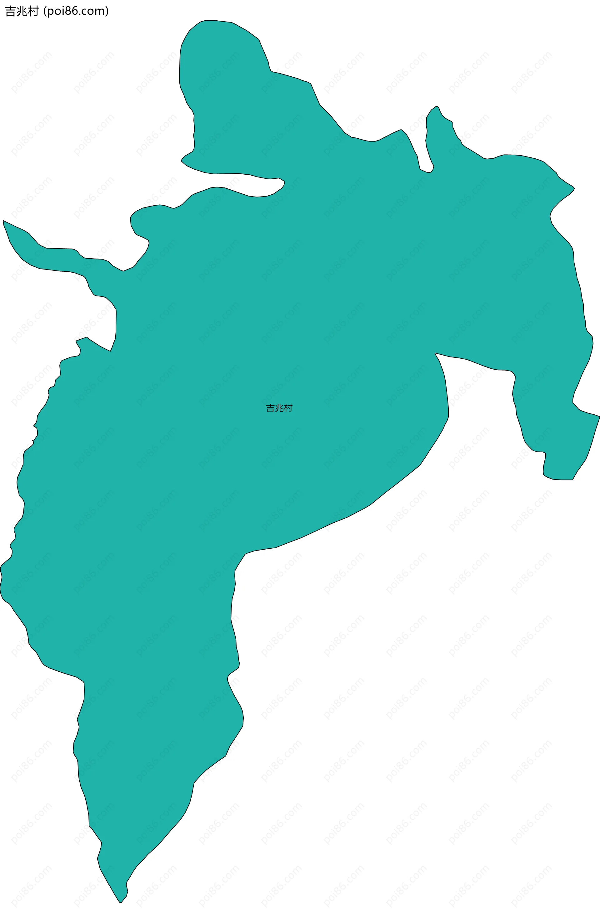 吉兆村边界地图