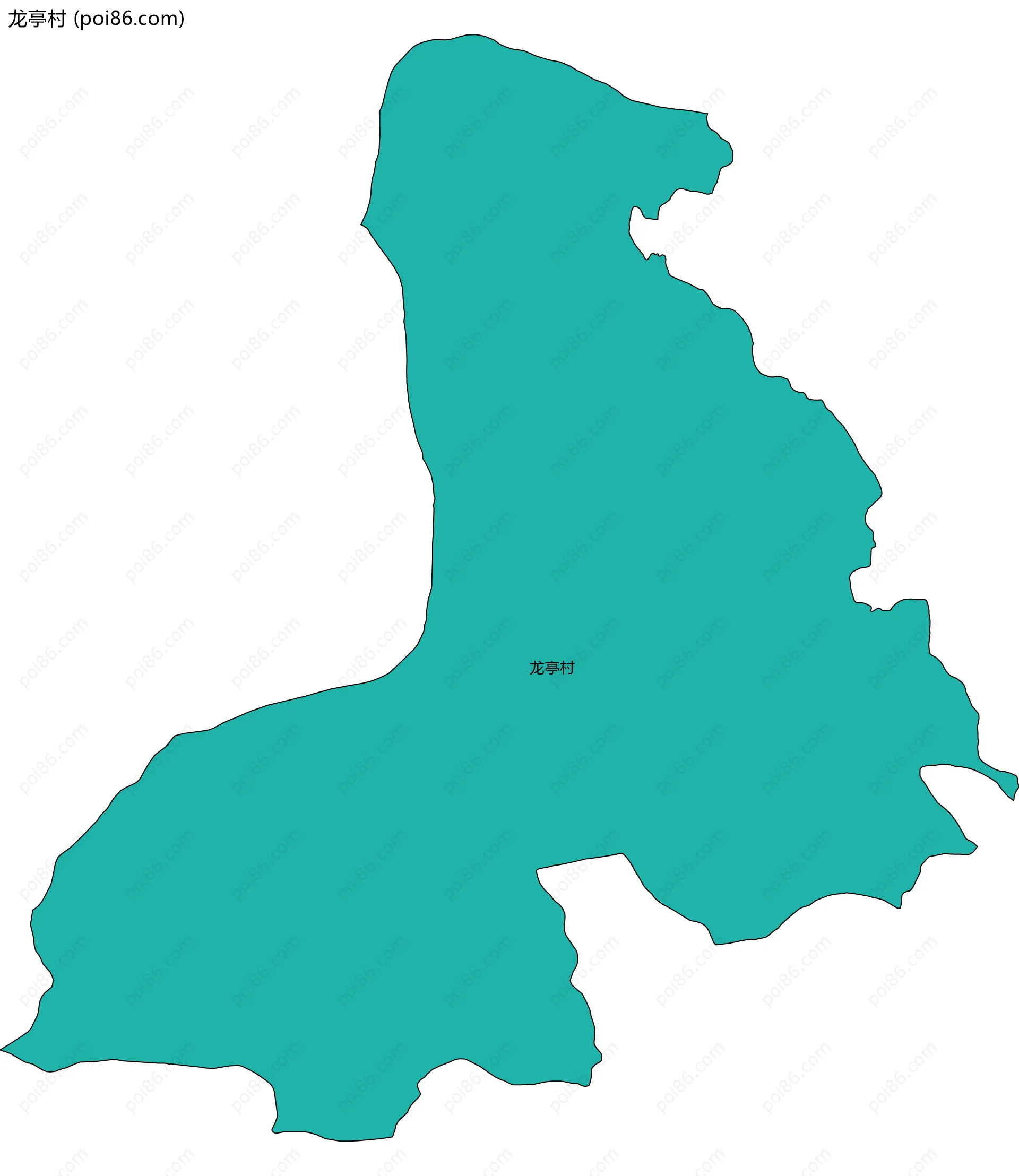 龙亭村边界地图