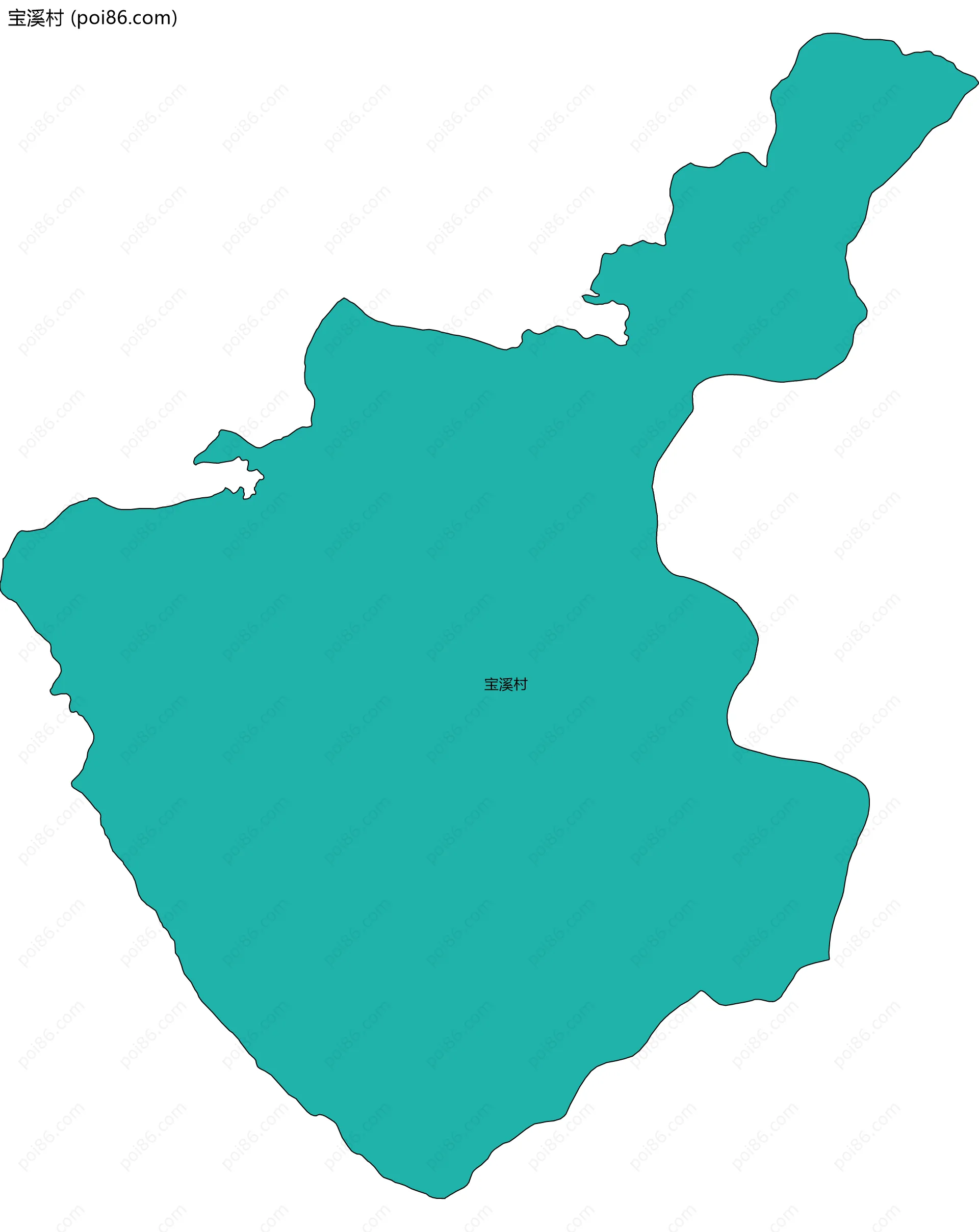 宝溪村边界地图