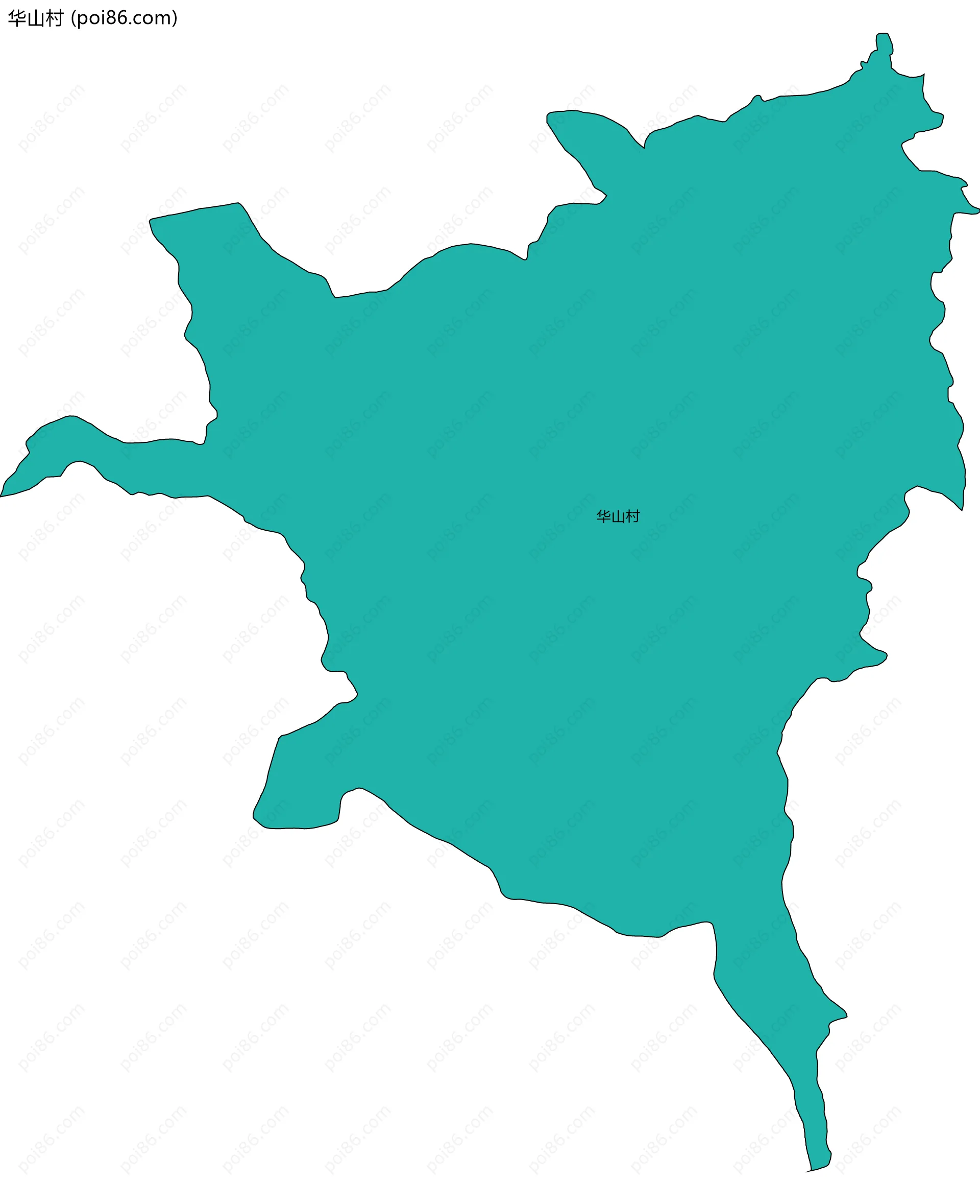 华山村边界地图