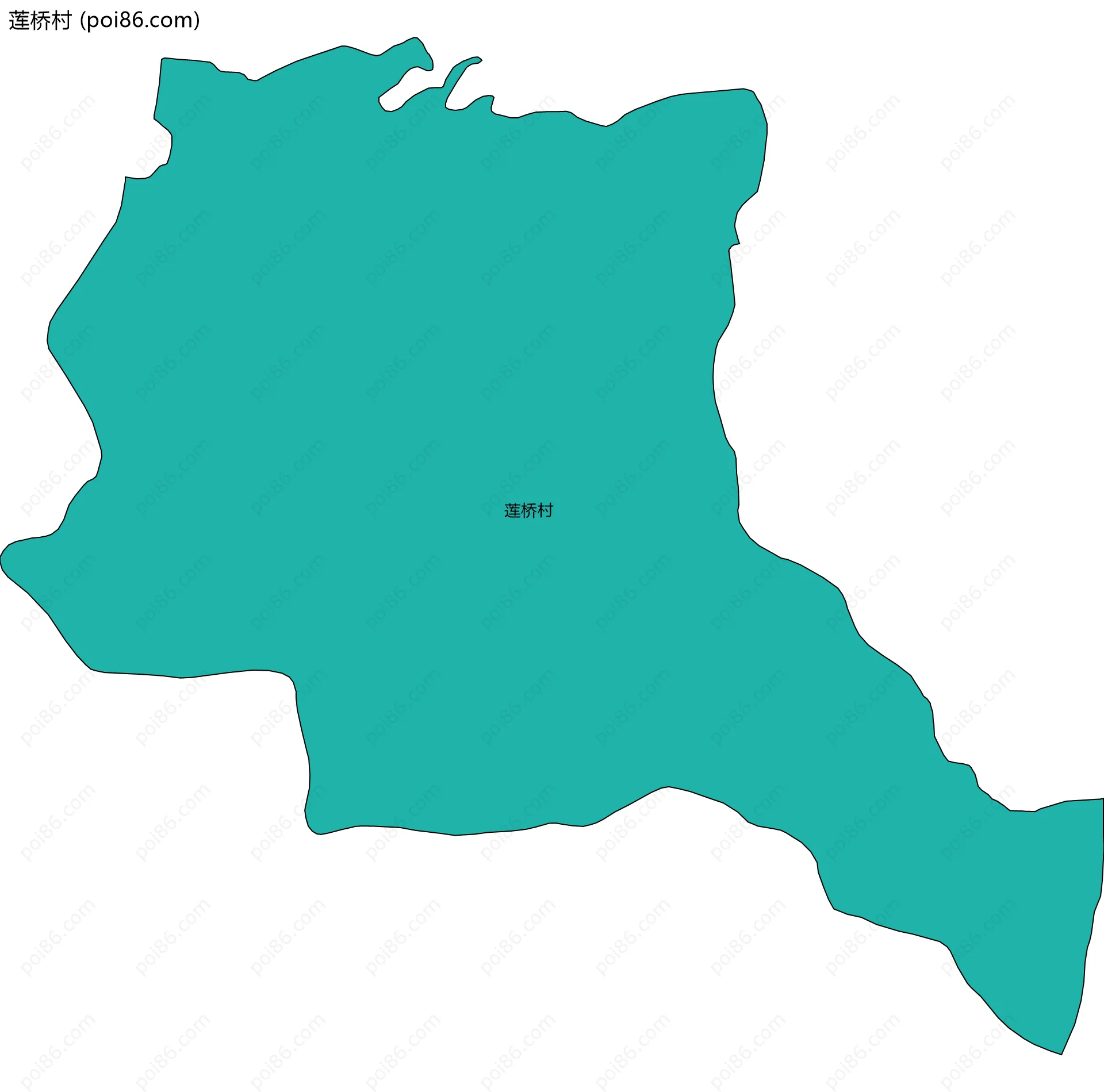 莲桥村边界地图