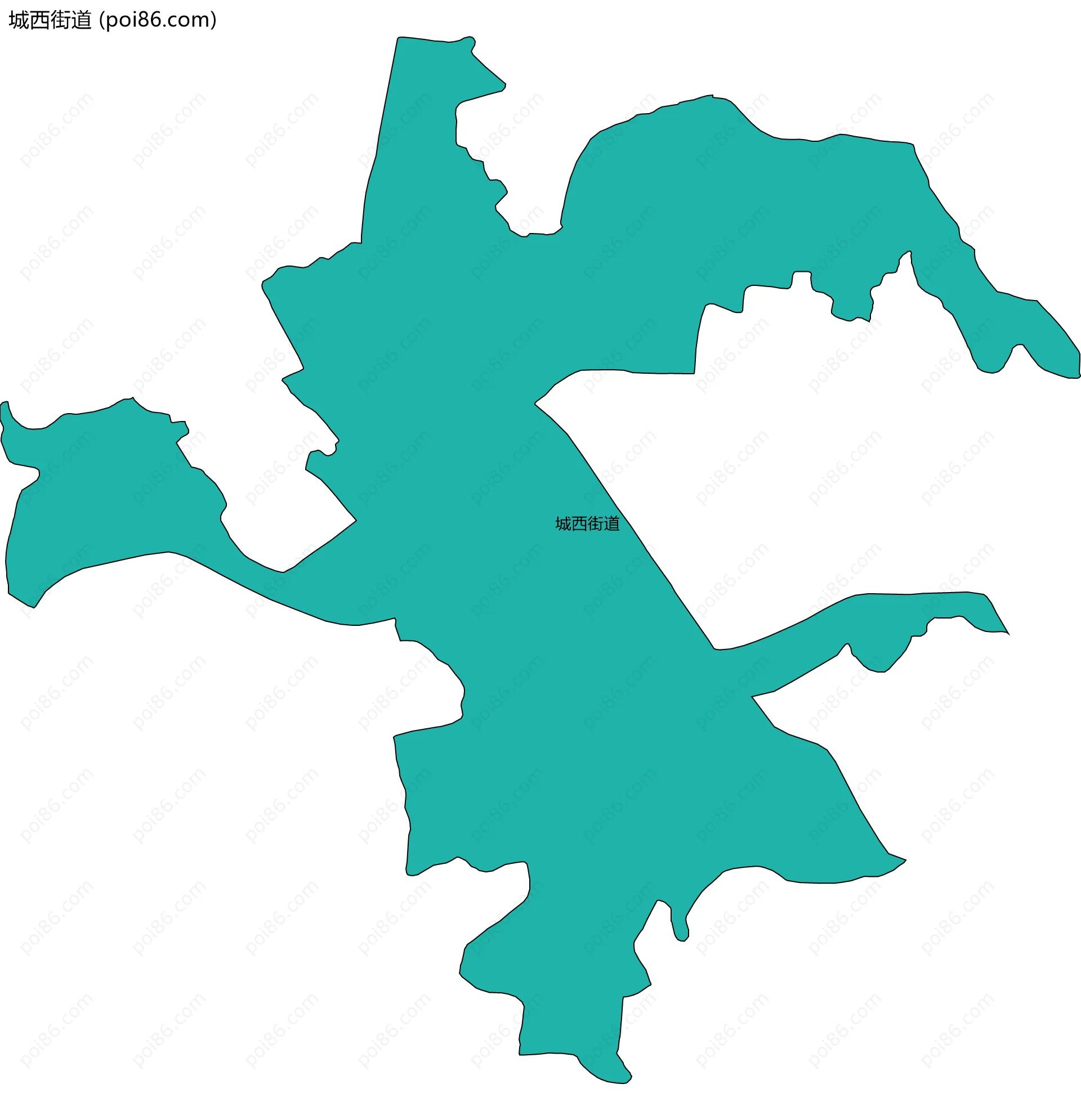 城西街道边界地图