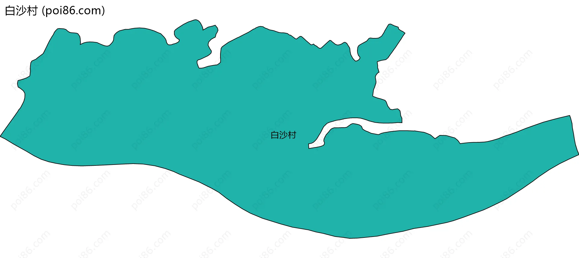 白沙村边界地图