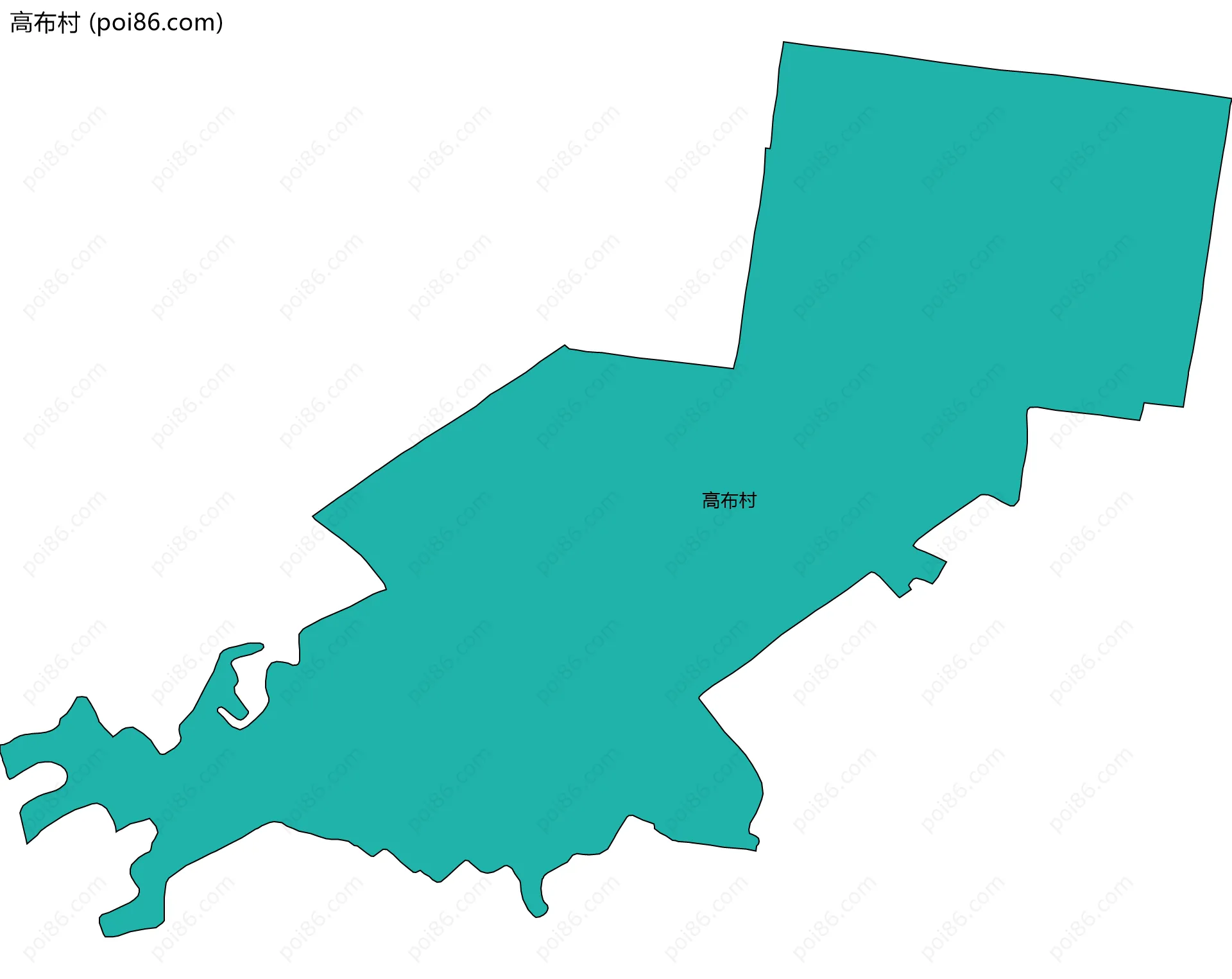 高布村边界地图