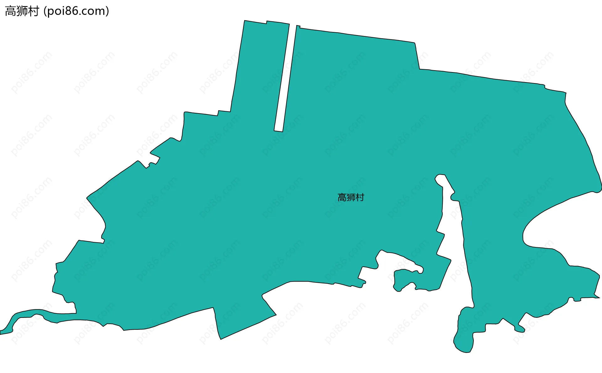 高狮村边界地图