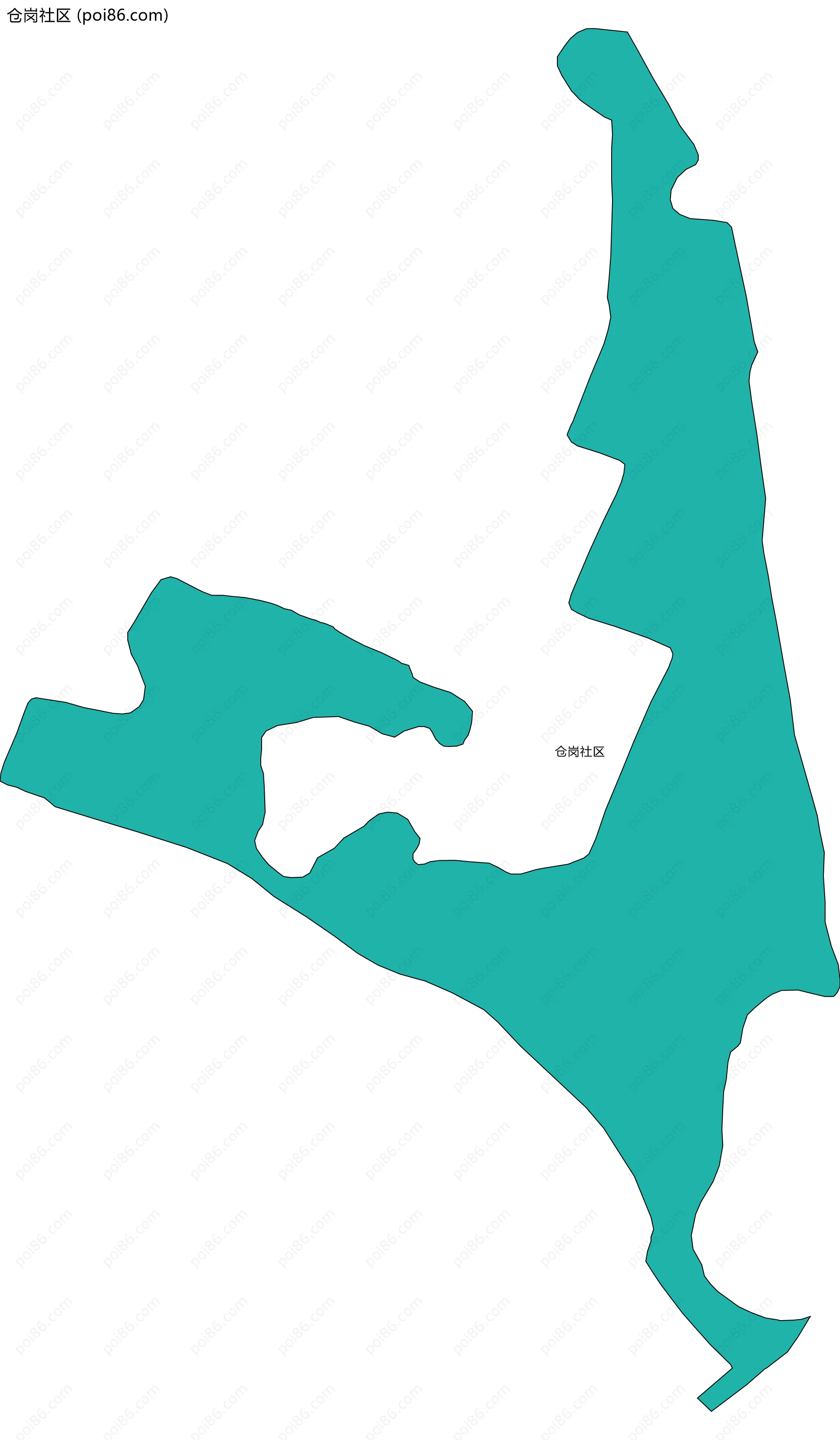 仓岗社区边界地图