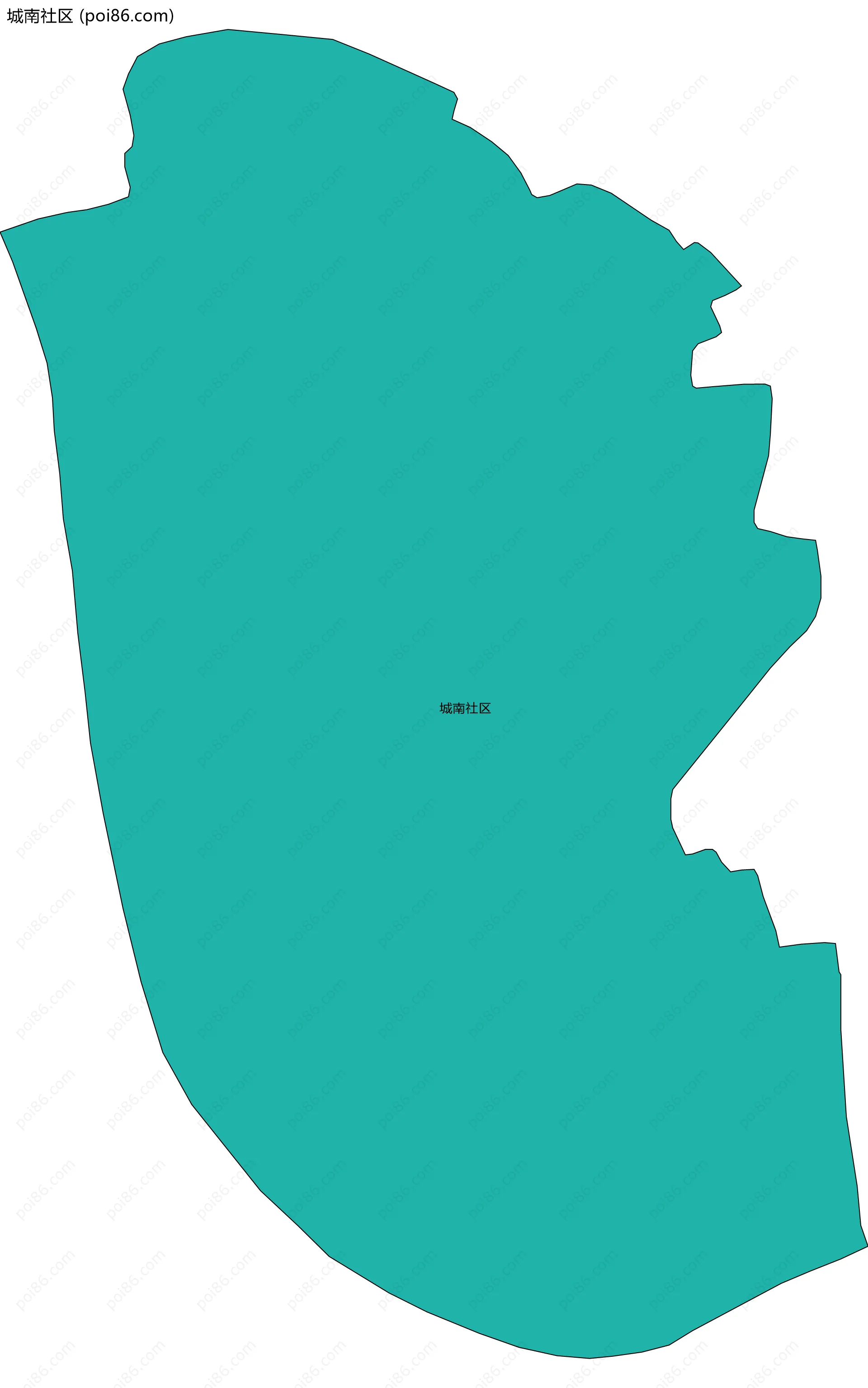 城南社区边界地图