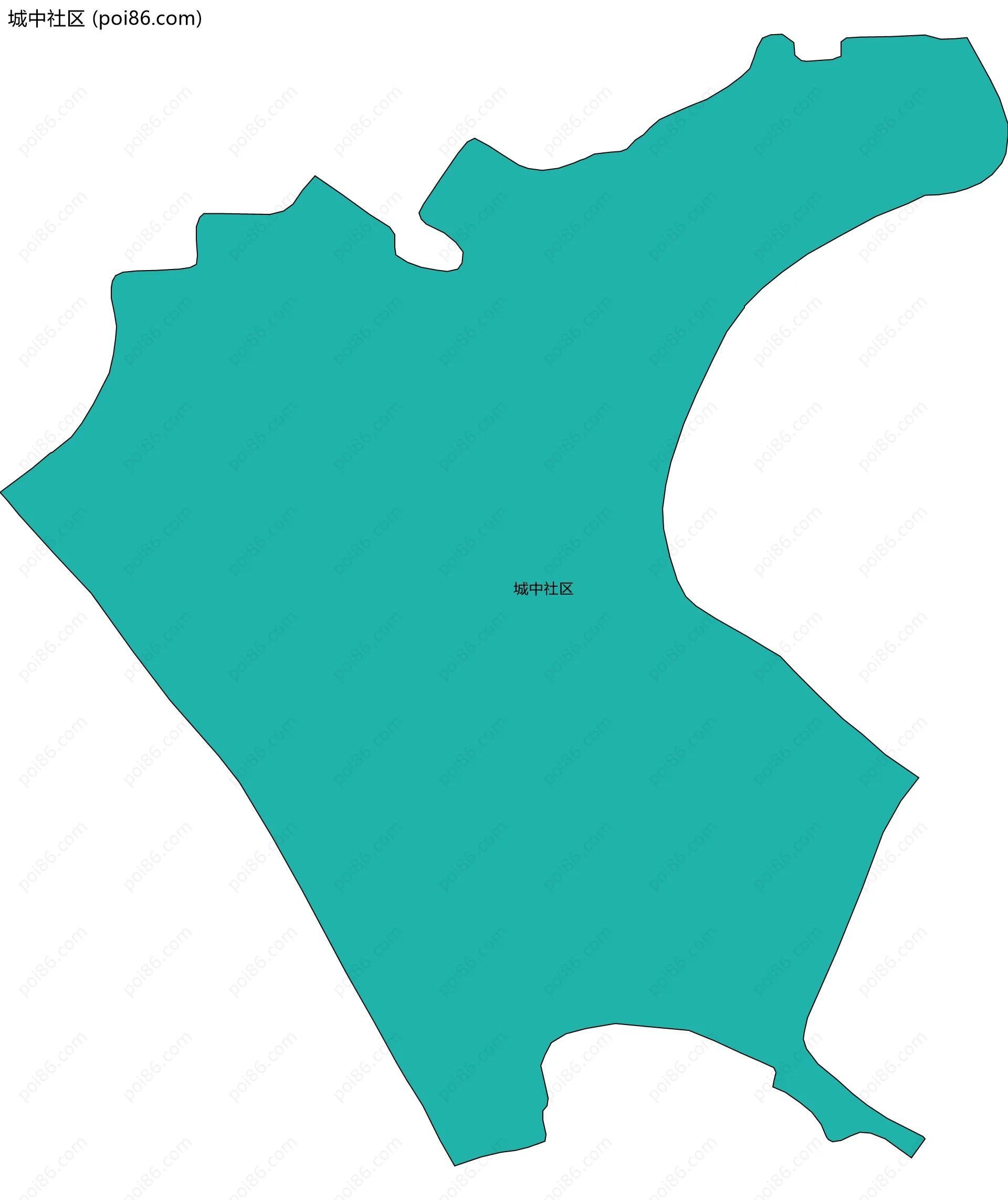 城中社区边界地图