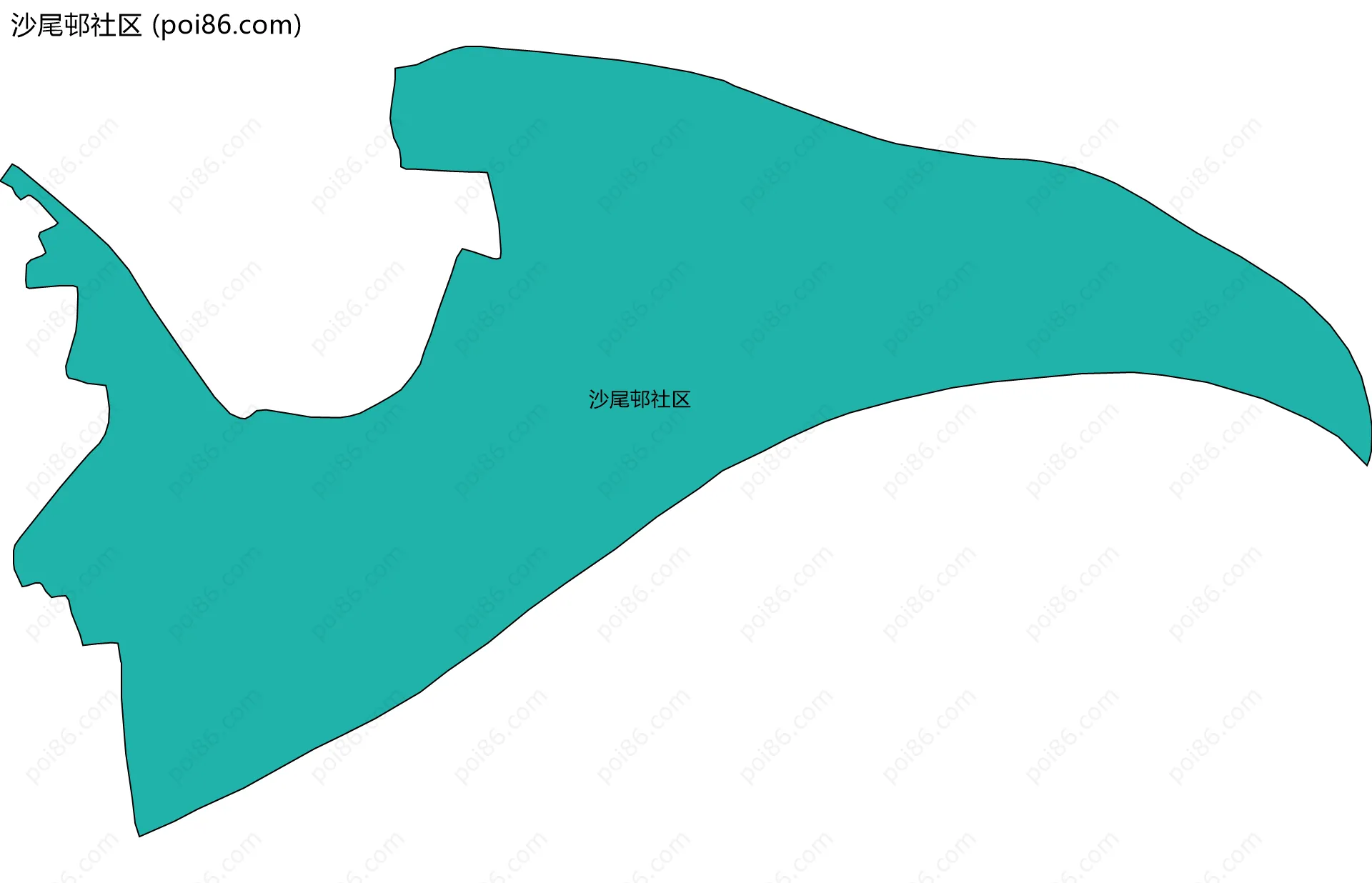 沙尾邨社区边界地图