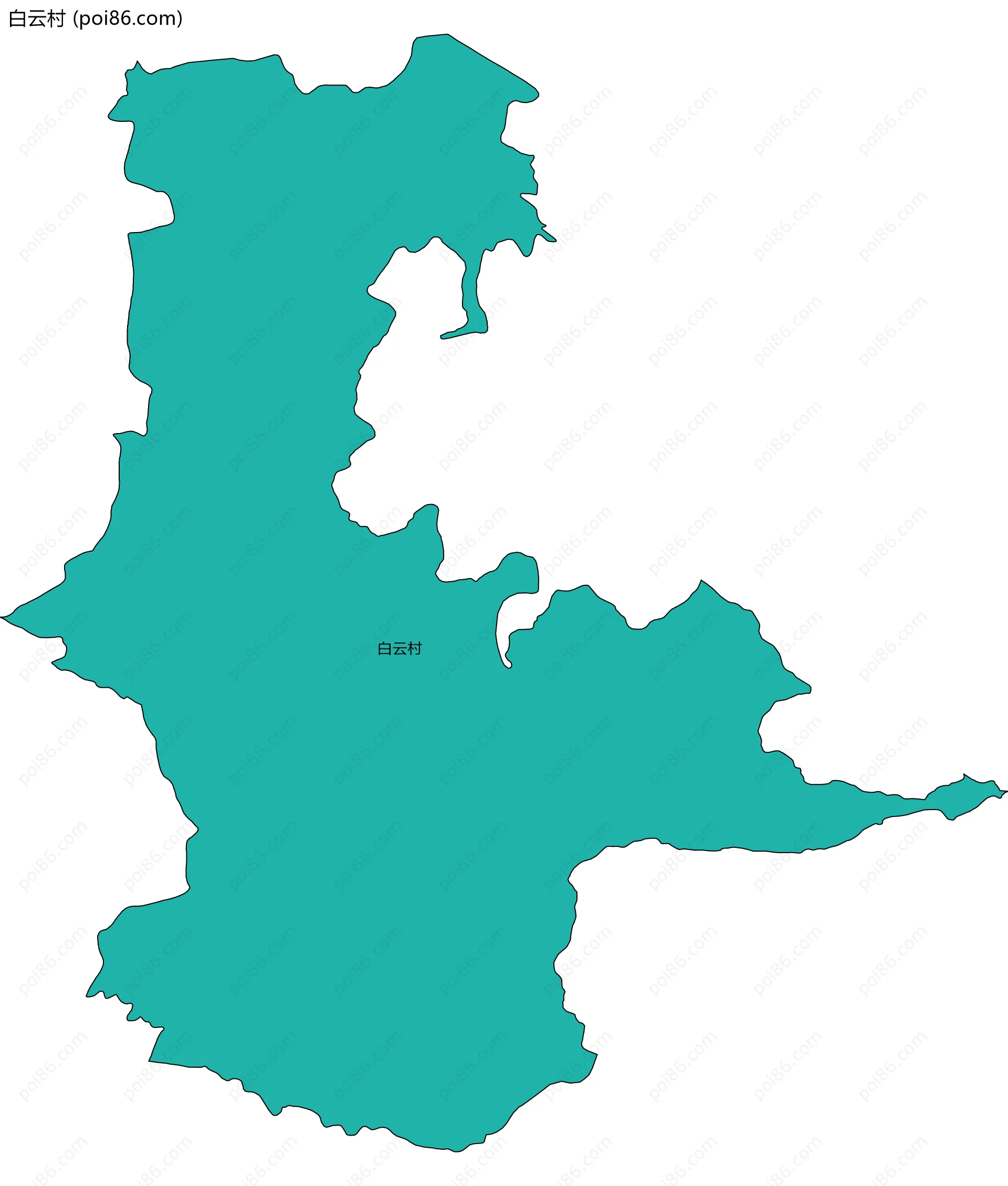 白云村边界地图