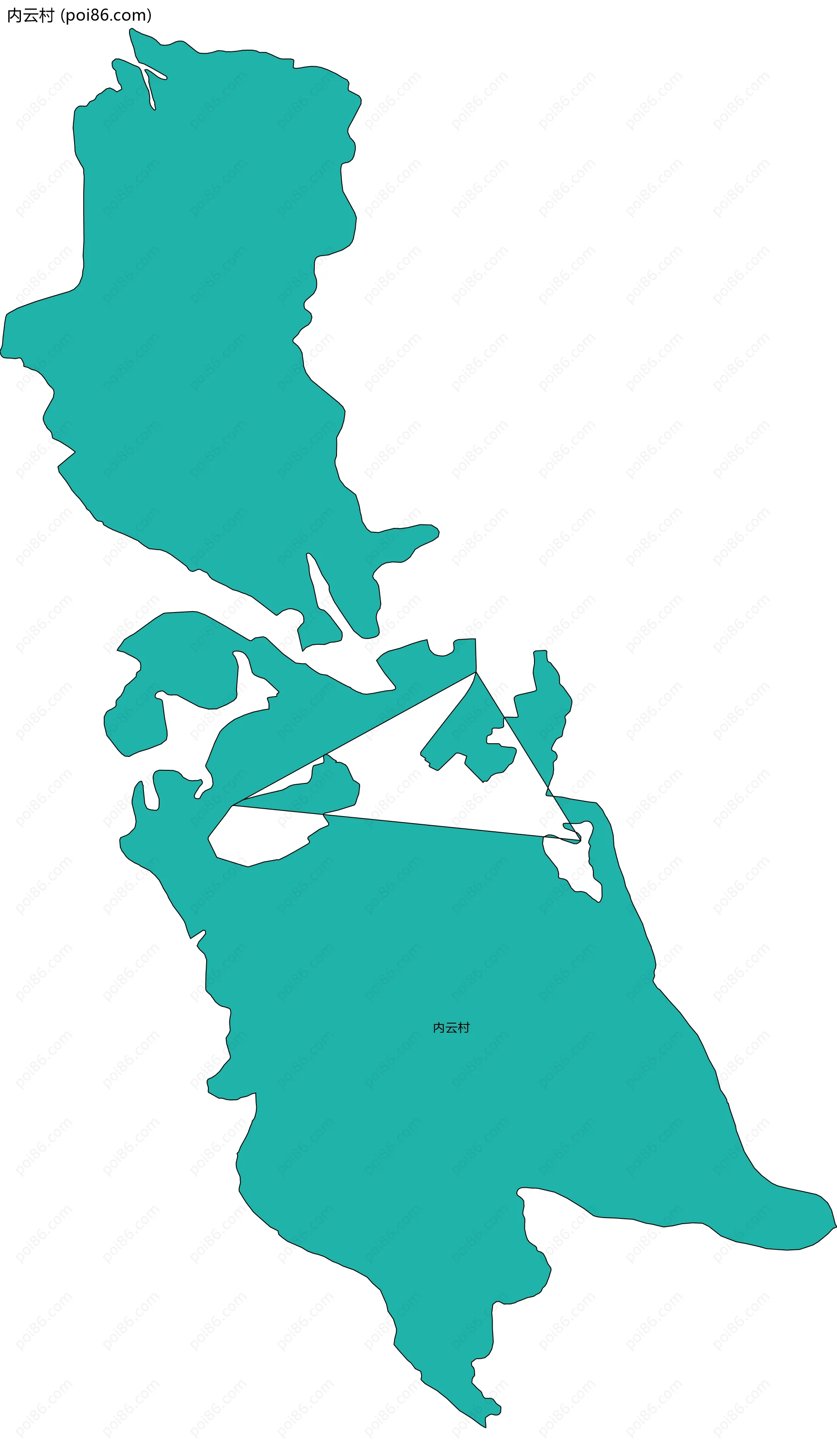 内云村边界地图