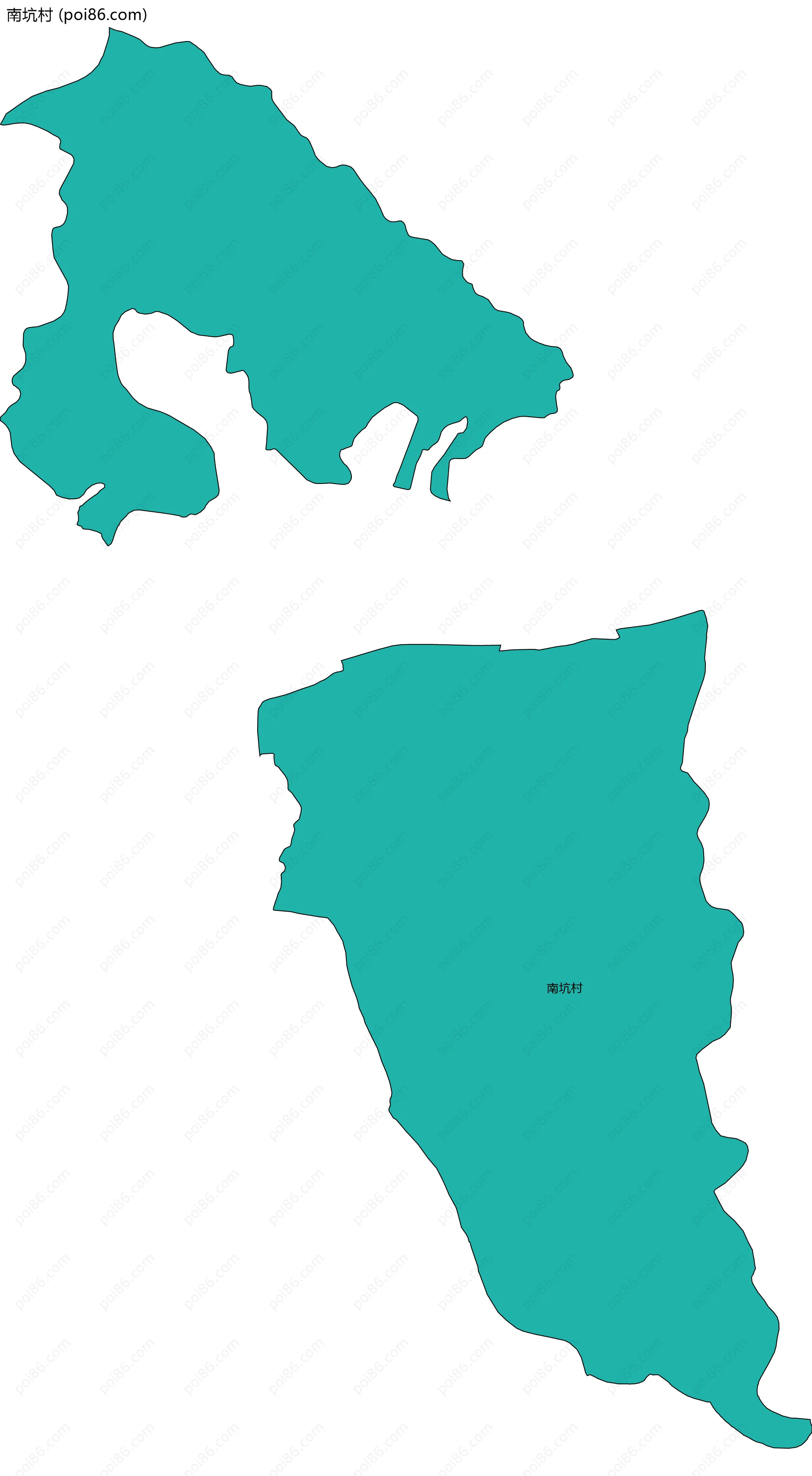 南坑村边界地图