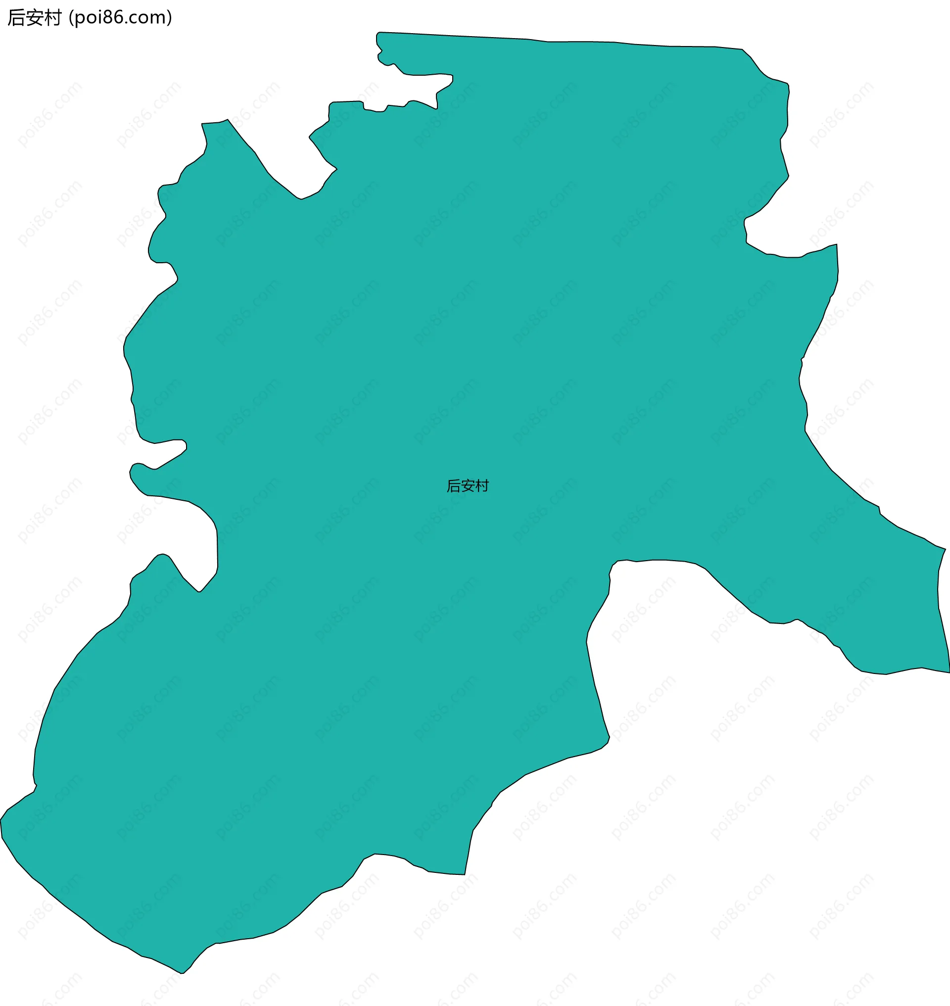 后安村边界地图