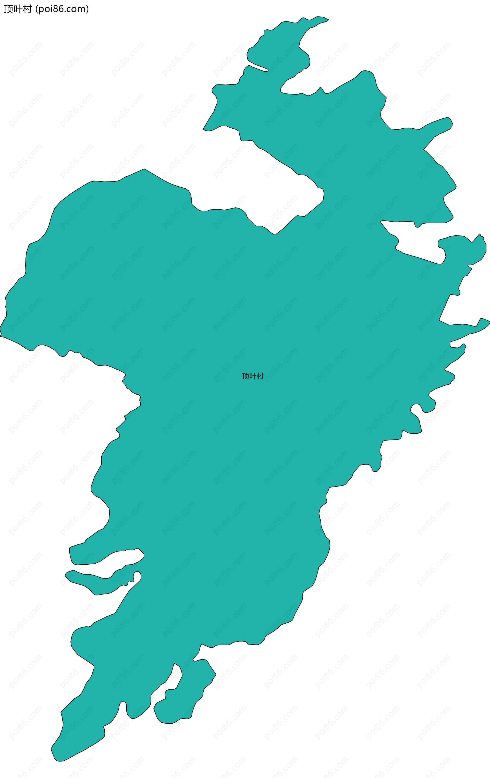 顶叶村边界地图