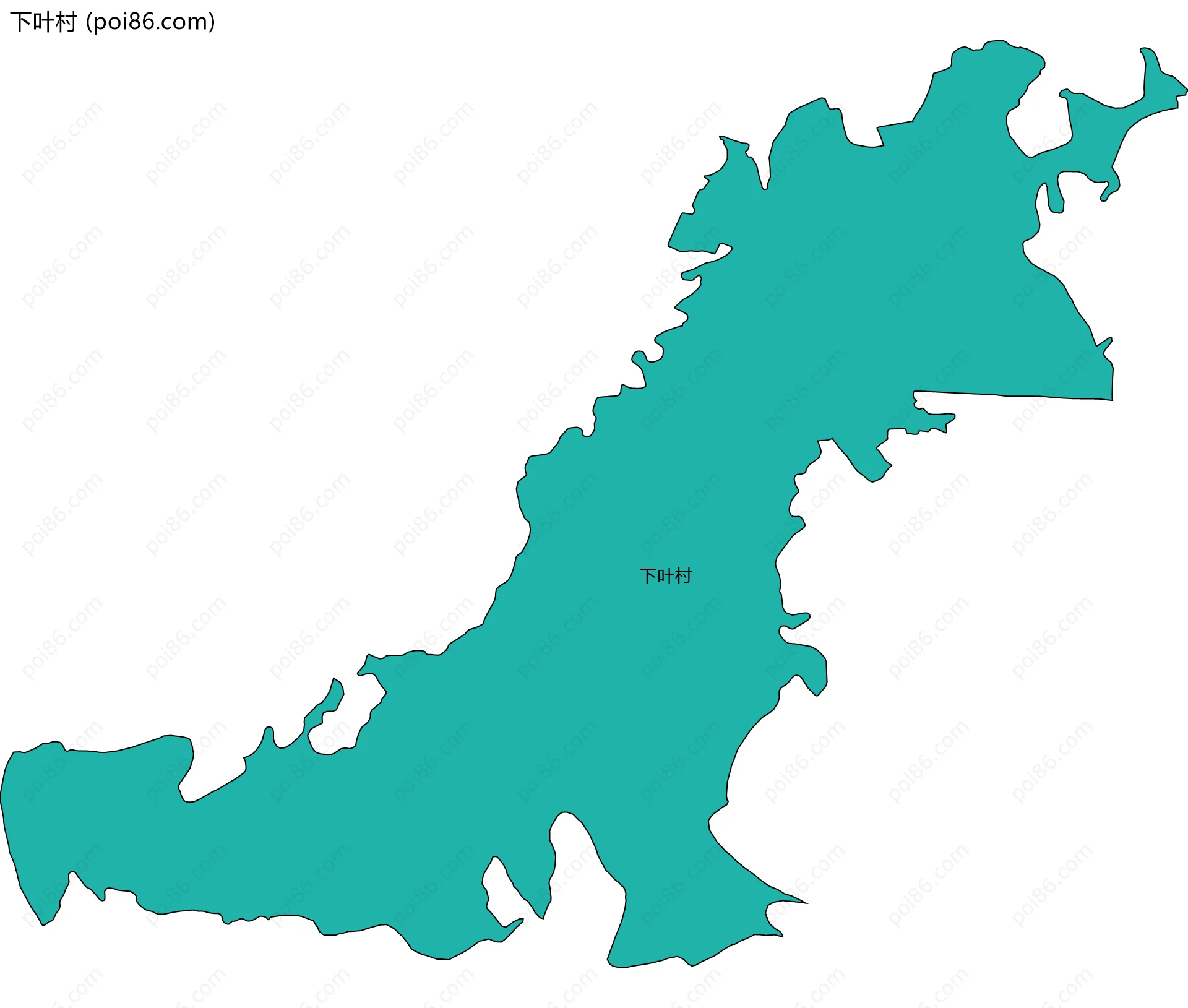 下叶村边界地图