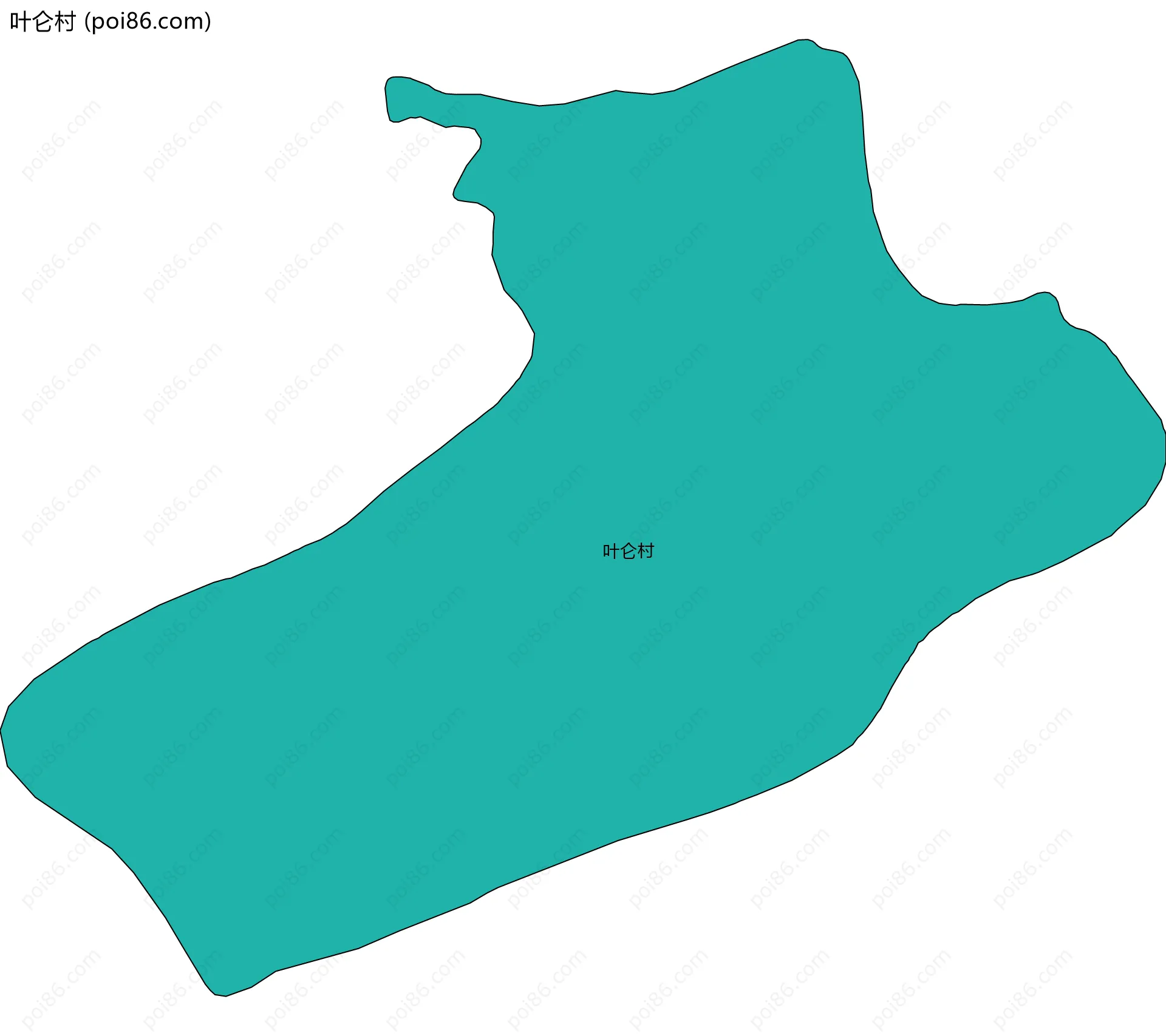 叶仑村边界地图