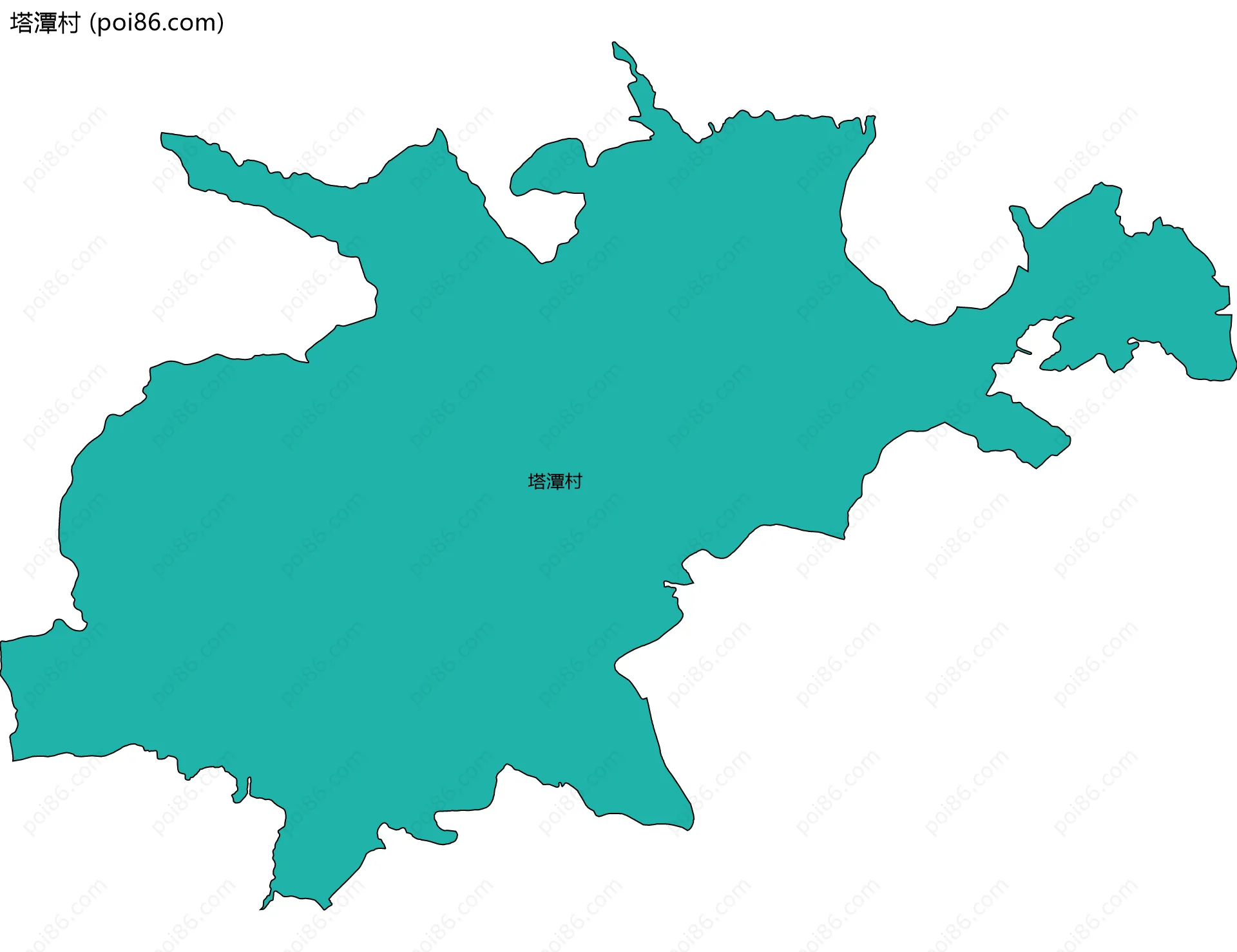塔潭村边界地图