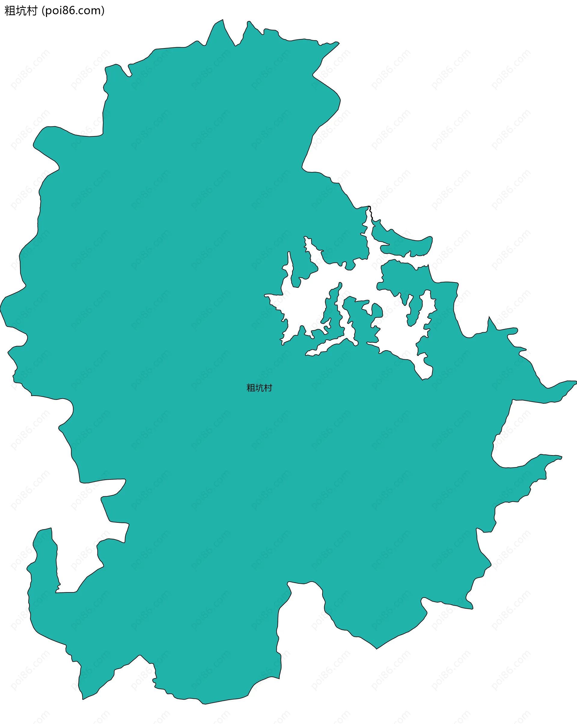 粗坑村边界地图