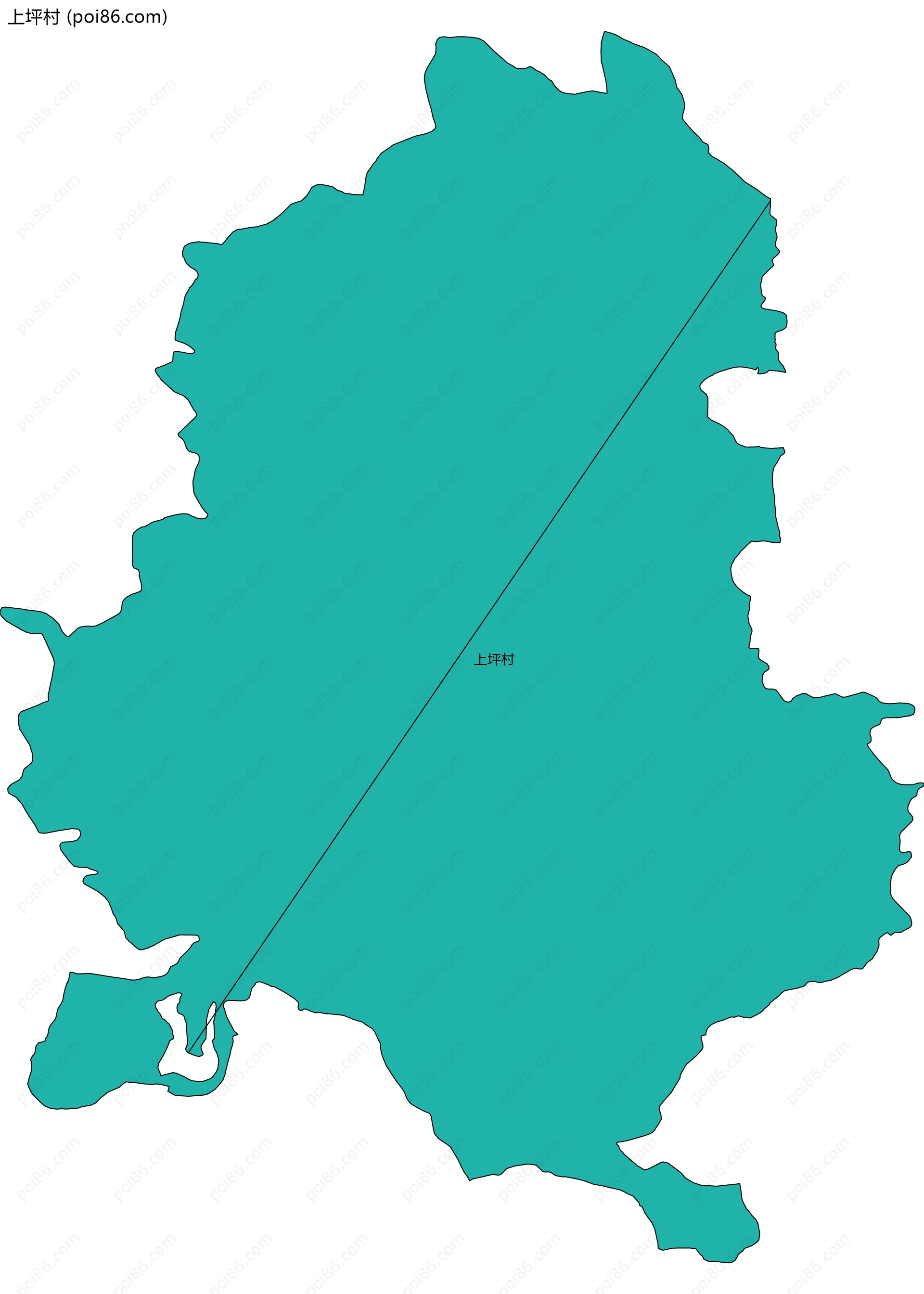 上坪村边界地图