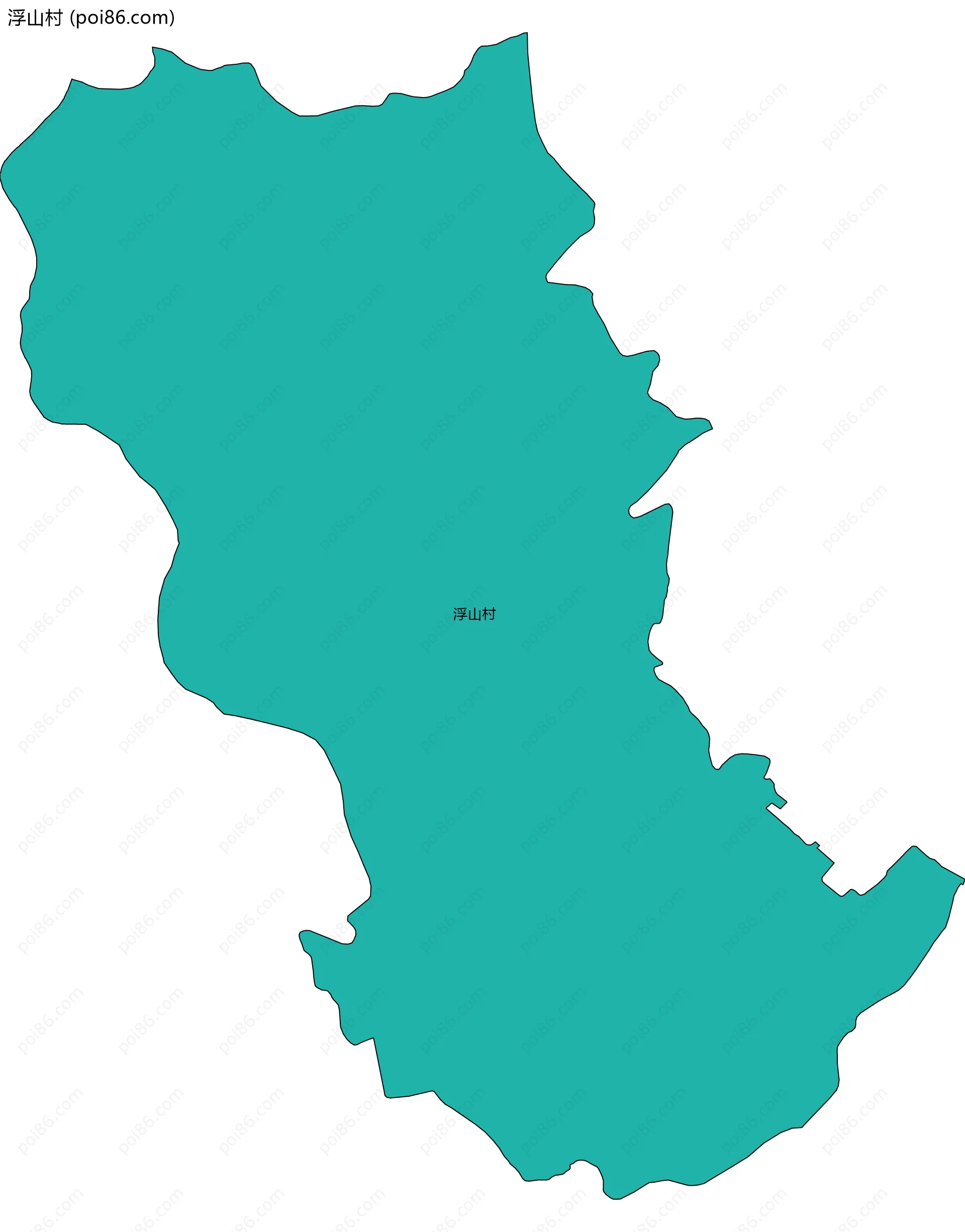 浮山村边界地图
