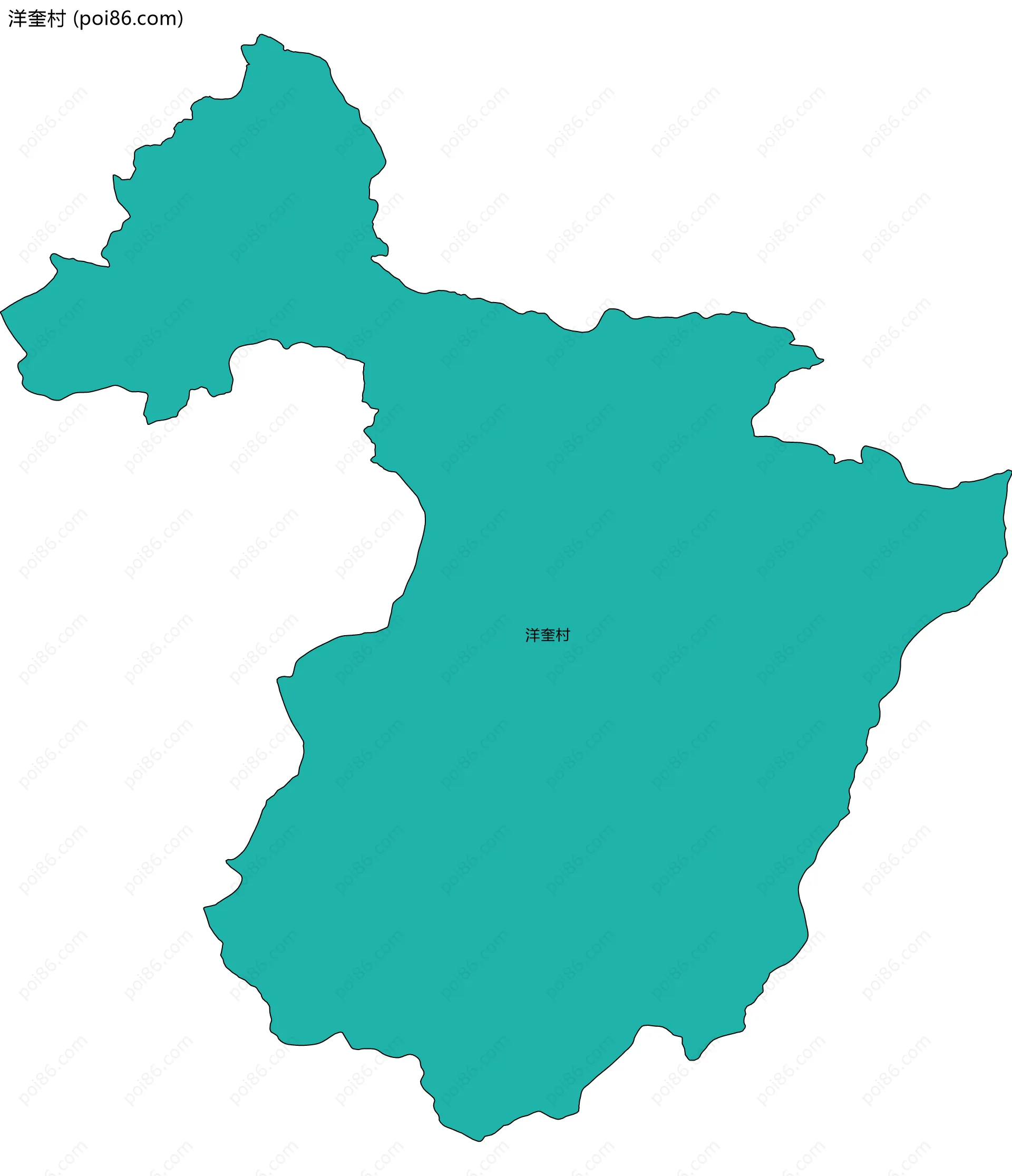 洋奎村边界地图
