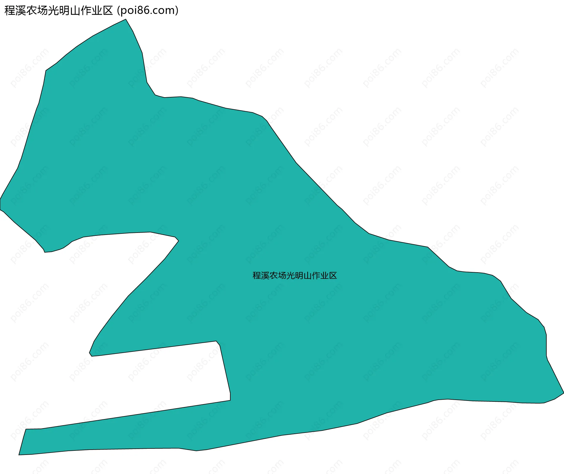 程溪农场光明山作业区边界地图