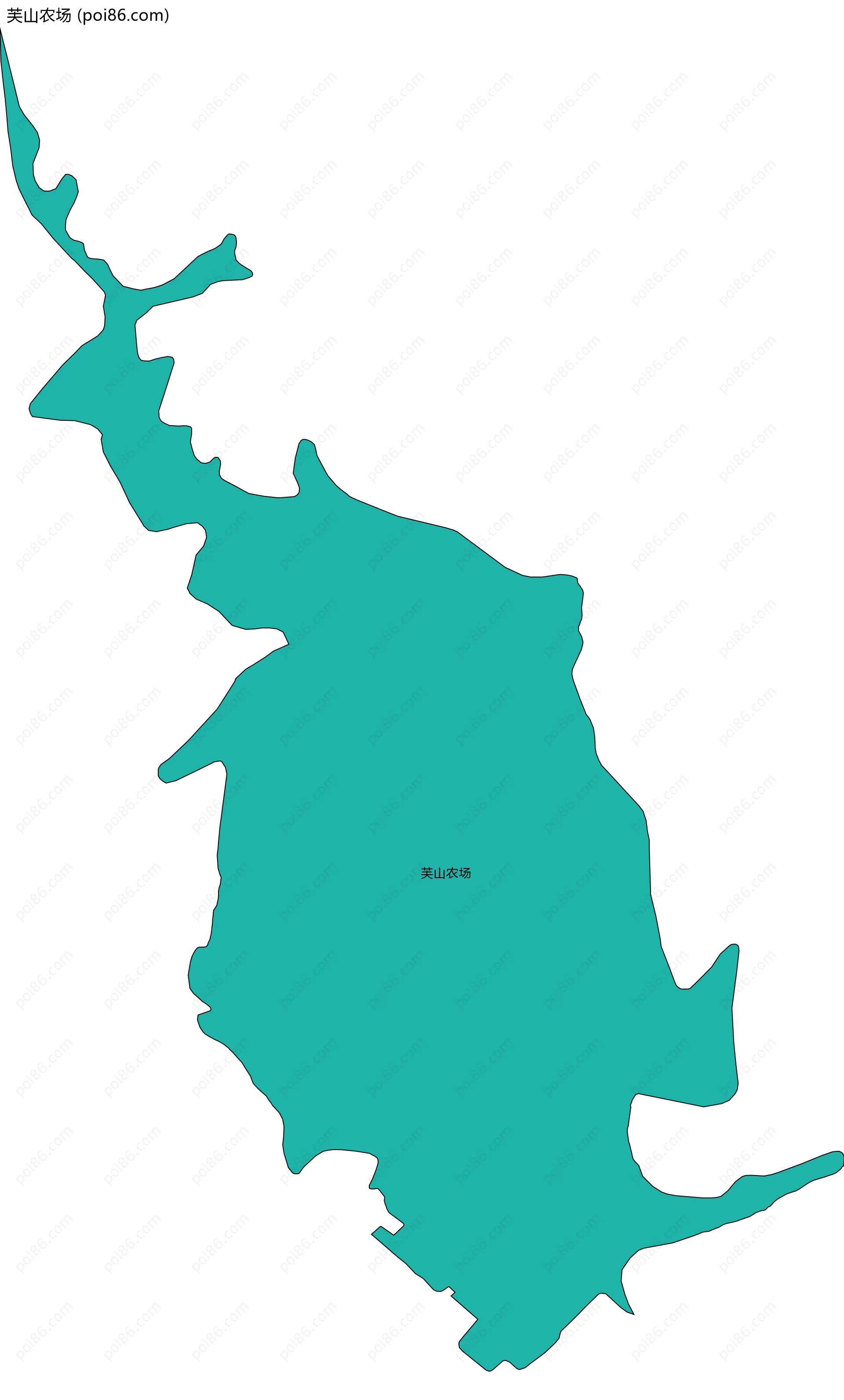 芙山农场边界地图