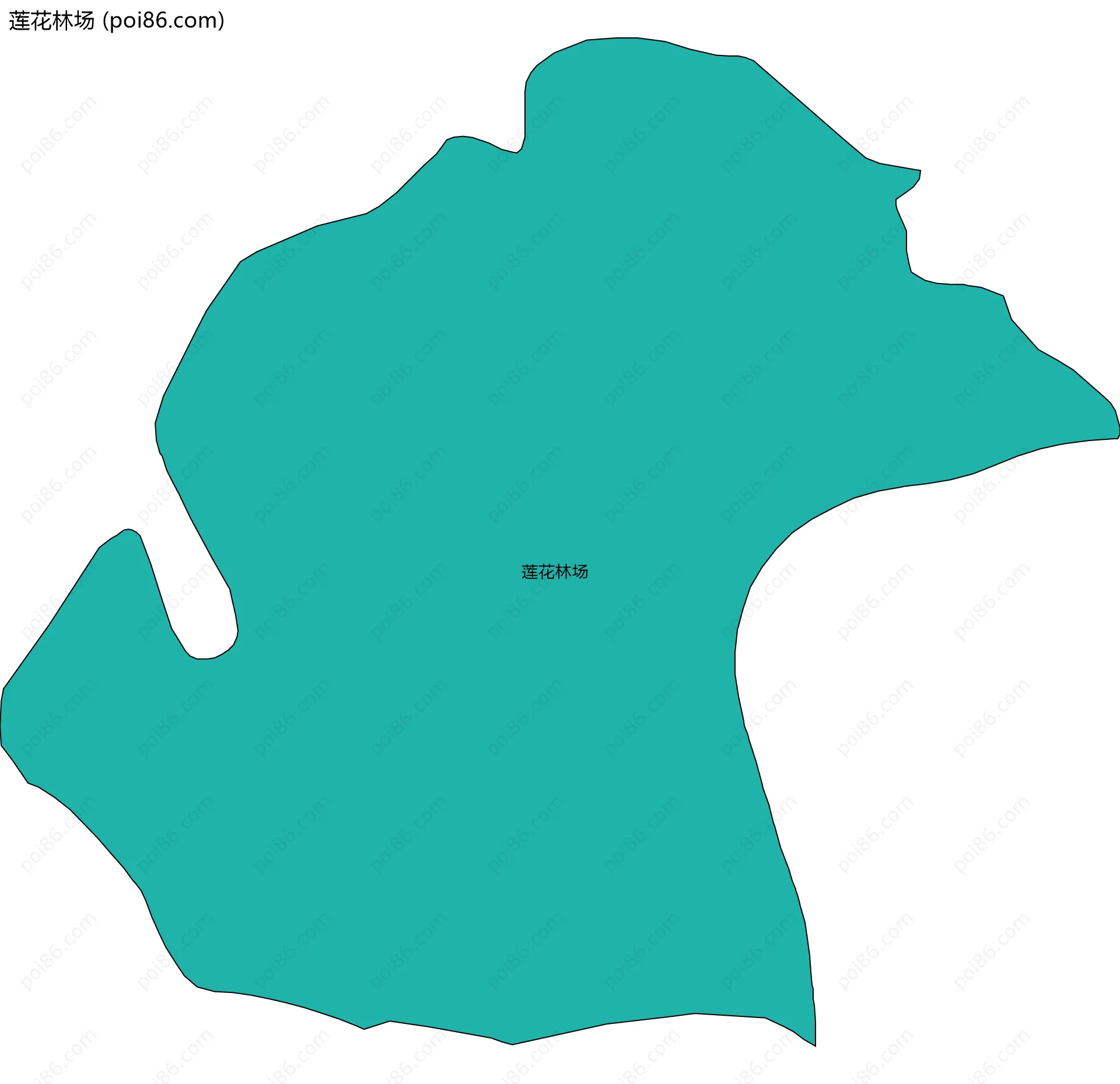 莲花林场边界地图