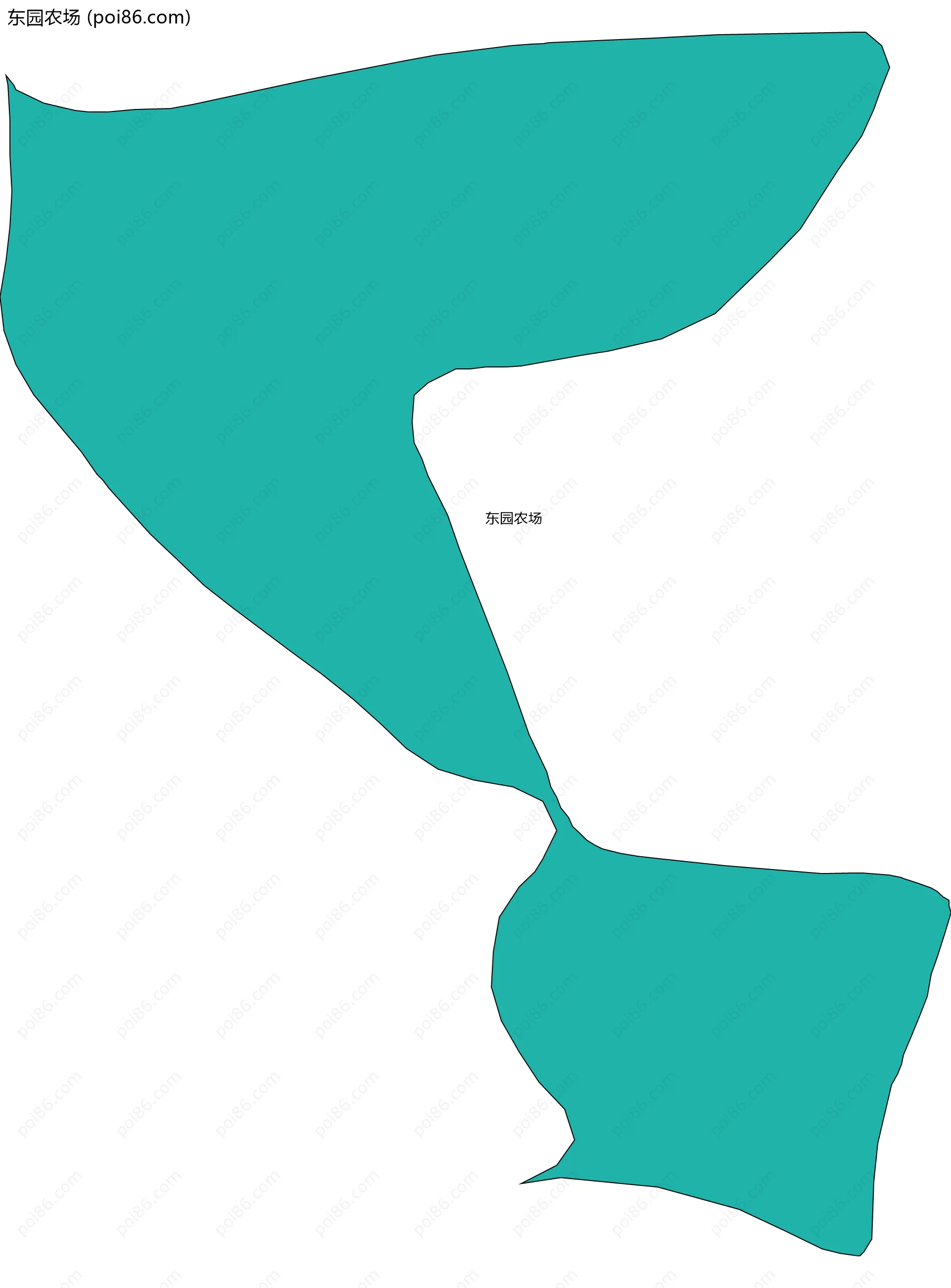 东园农场边界地图