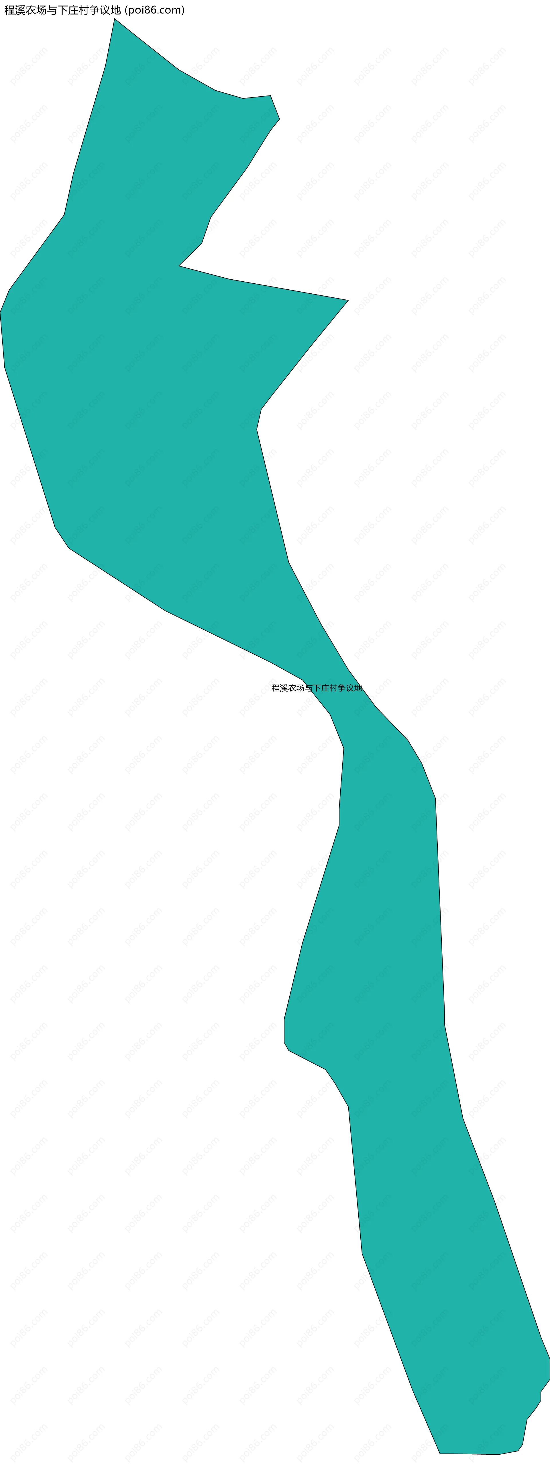 程溪农场与下庄村争议地边界地图