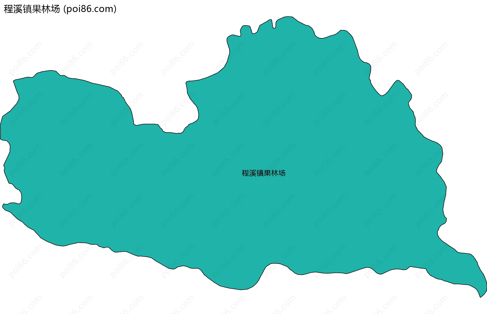 程溪镇果林场边界地图