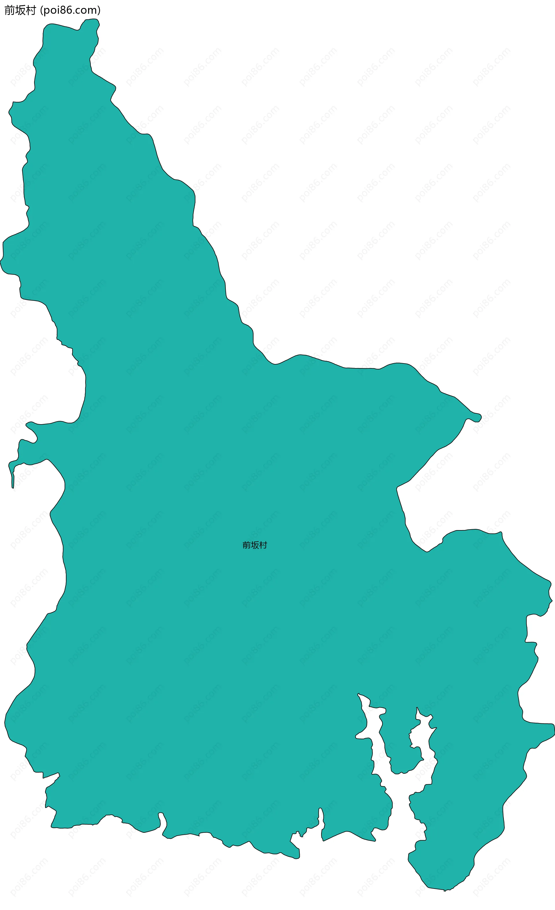 前坂村边界地图