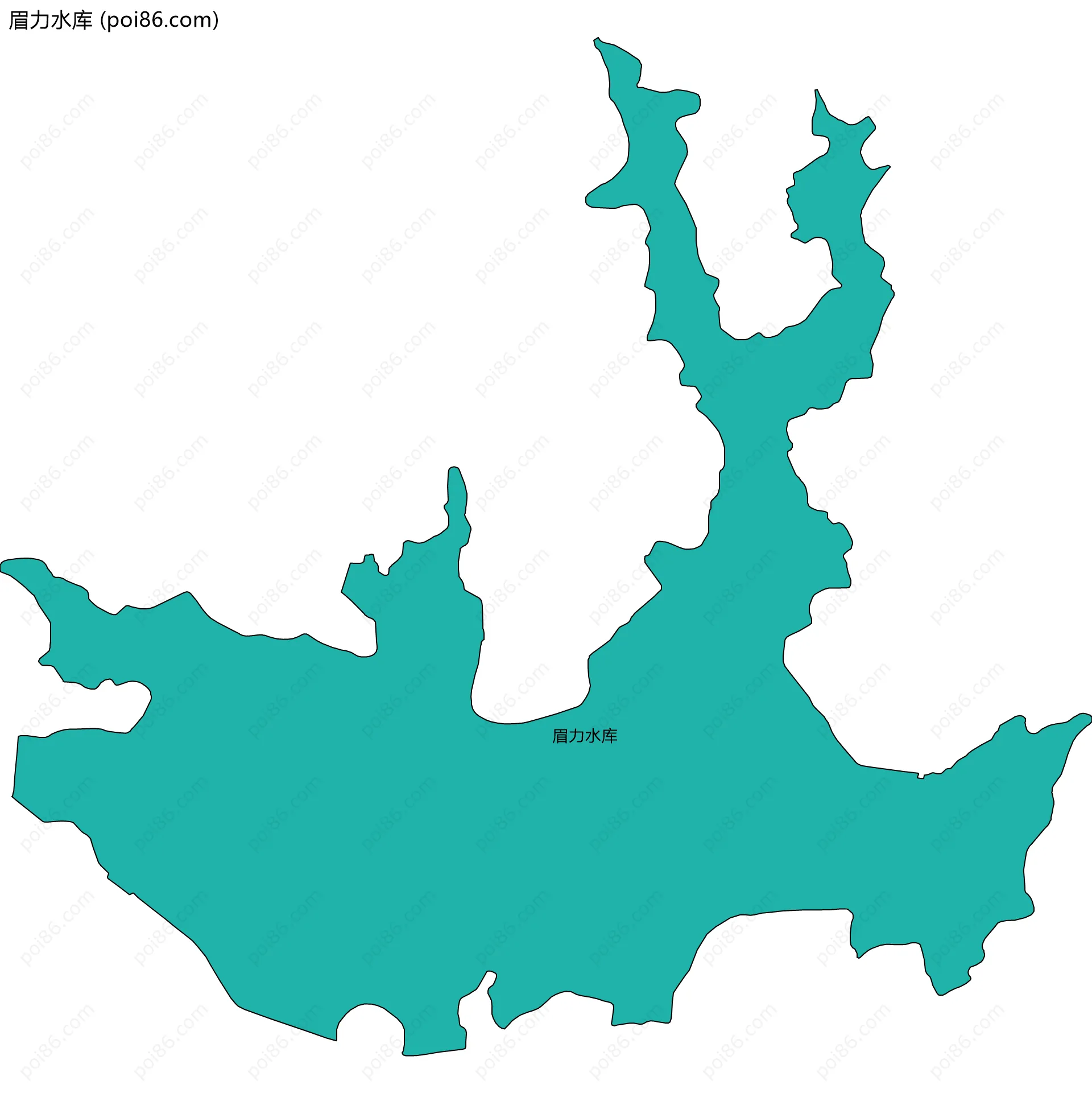 眉力水库边界地图