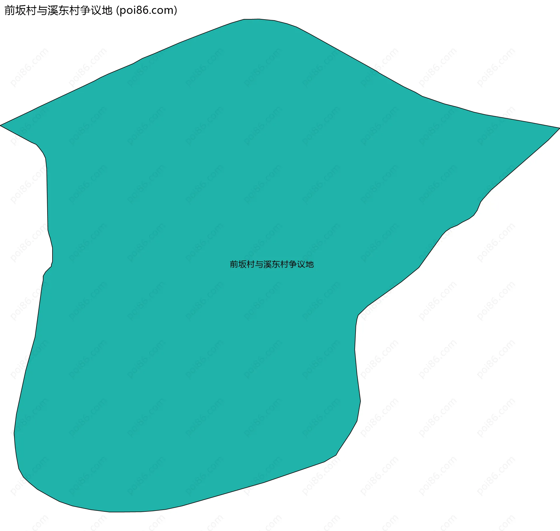 前坂村与溪东村争议地边界地图